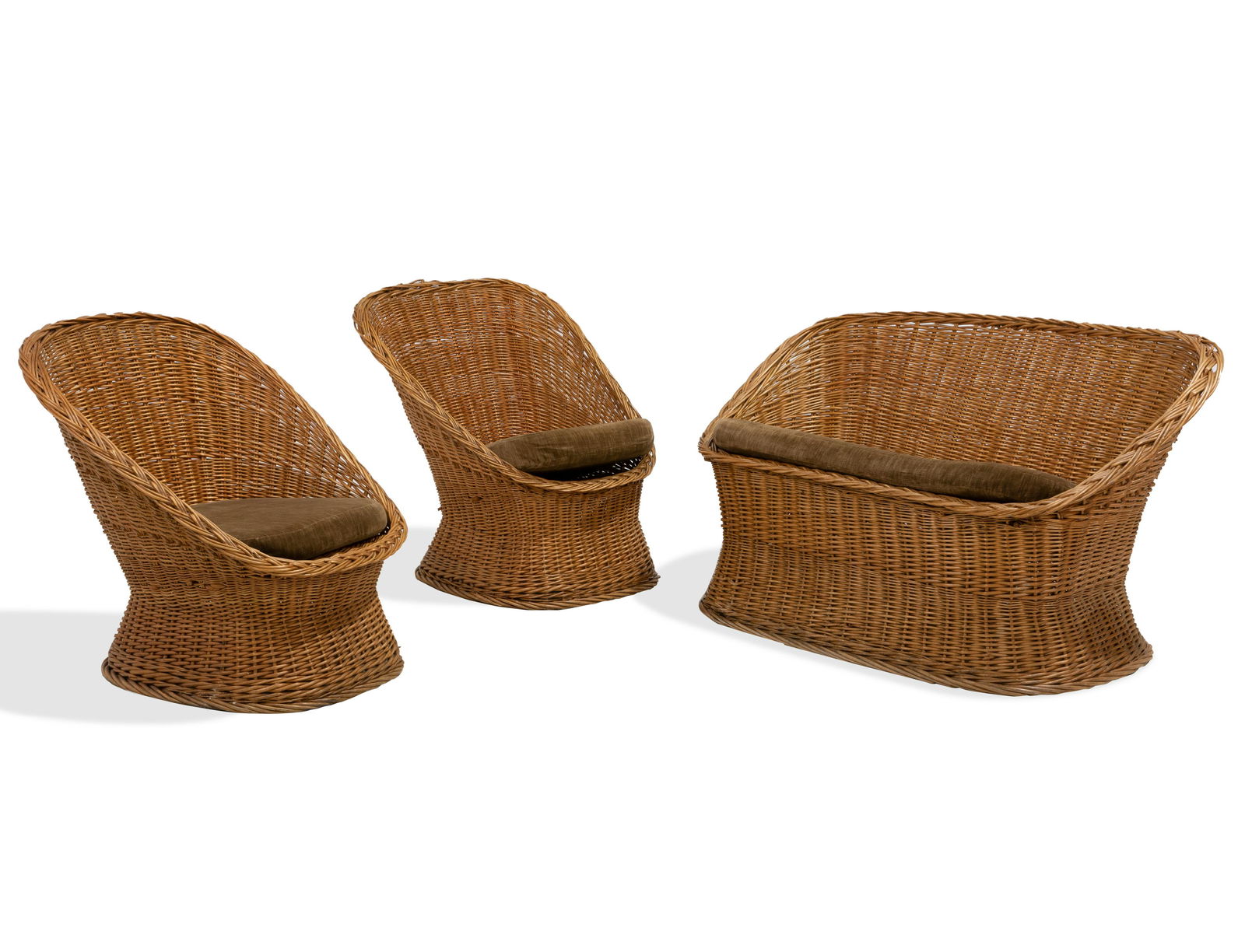 Wicker Tulip Seating - Three Pieces (1 of 3)
