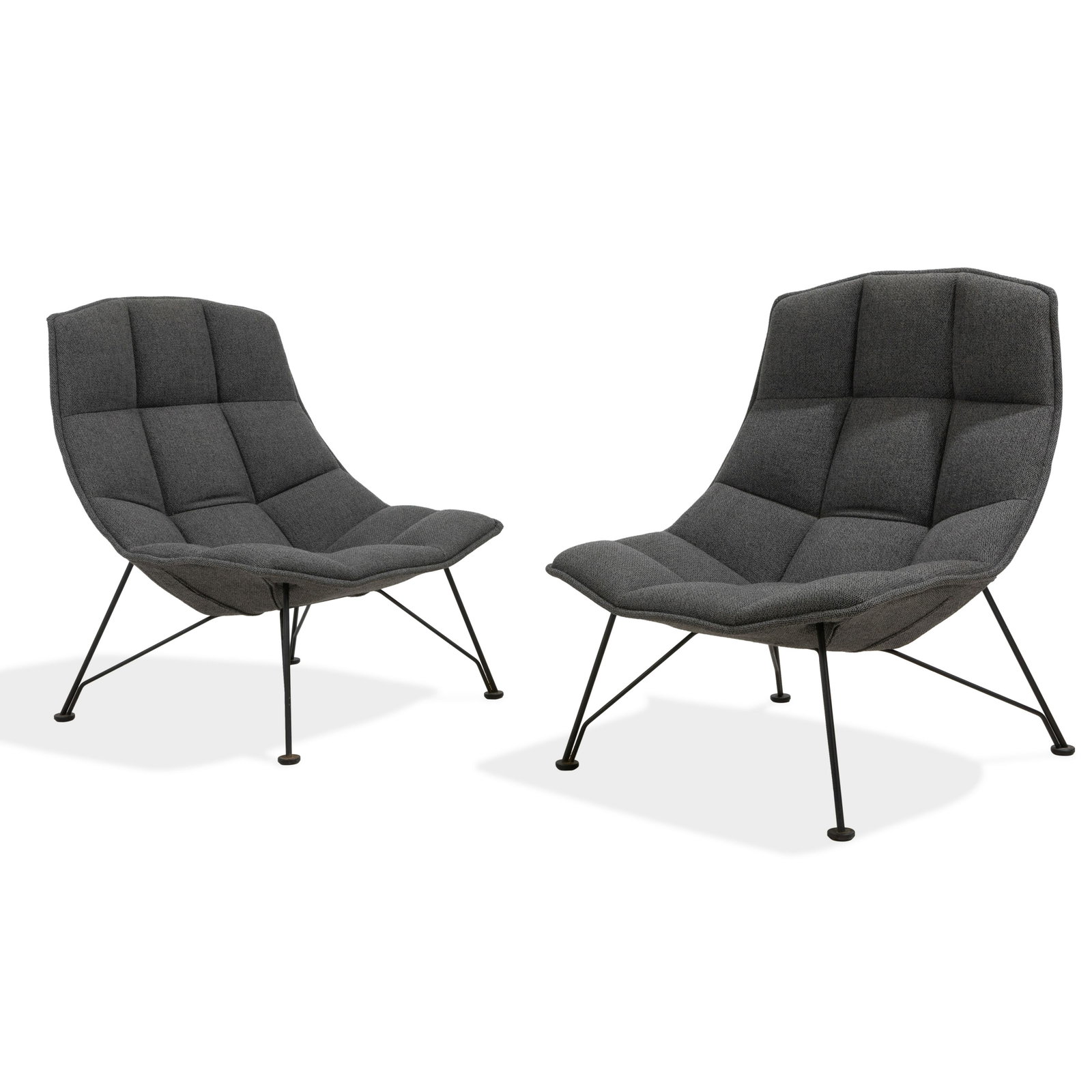 Knoll - Jehs & Laub Lounge Chairs: Description - Pair of Knoll Jehs & Laub lounge chairs by Markus Jehs and Jurgen Laub. Dimensions - 38" x 32" x 32"