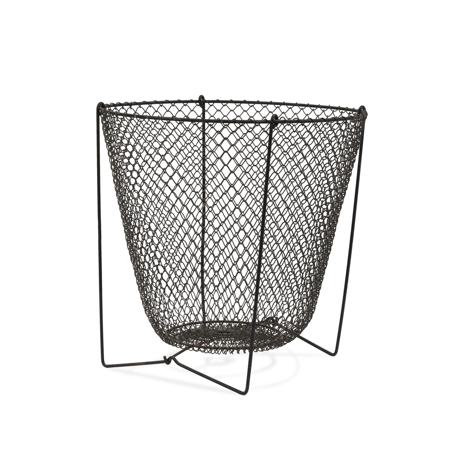 Vintage Copper Wire Waste Basket (1 of 4)