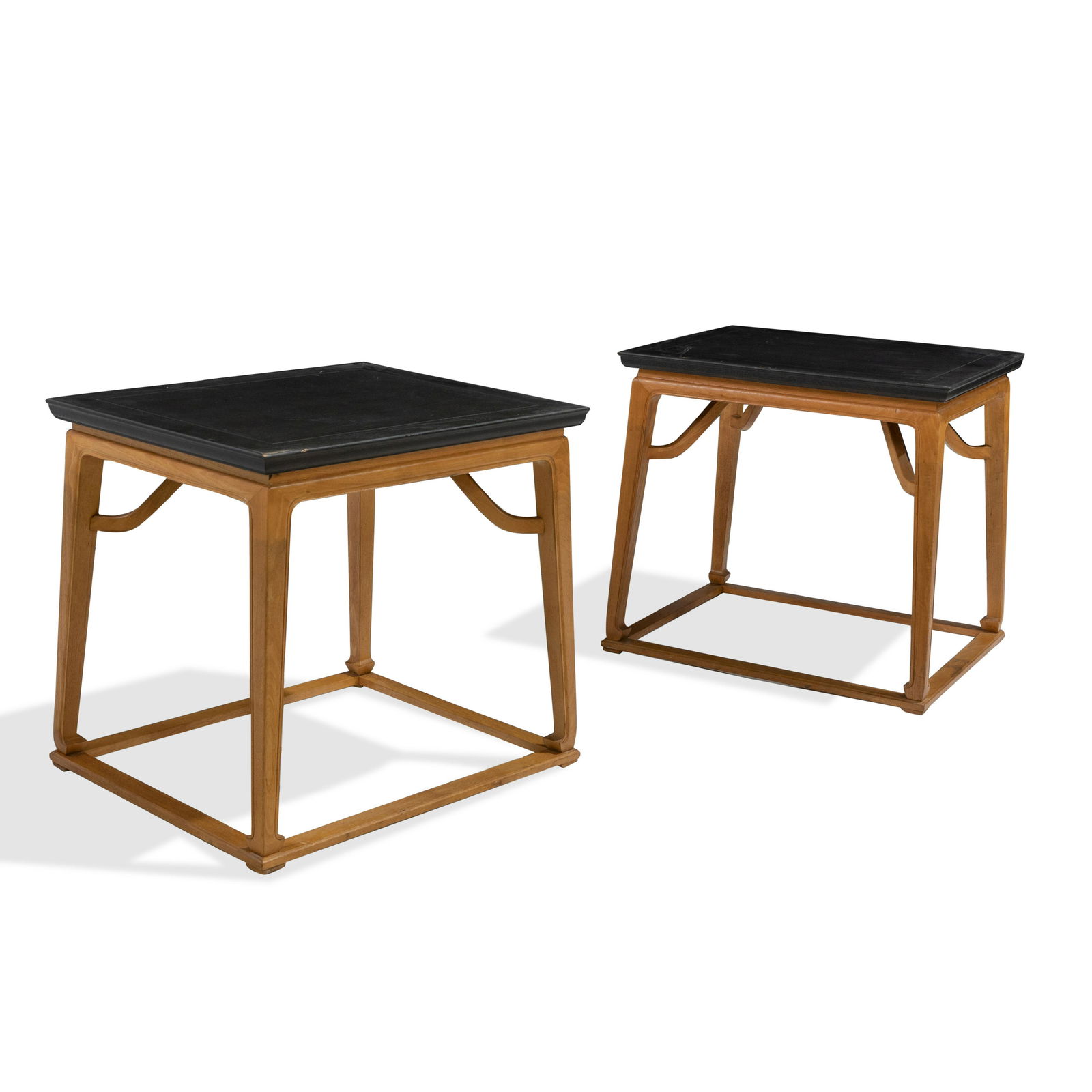 Michael Taylor - Baker - End Tables: Description - Pair of Michael Taylor for Baker end tables. Dimensions - 23" x 26" x 22"