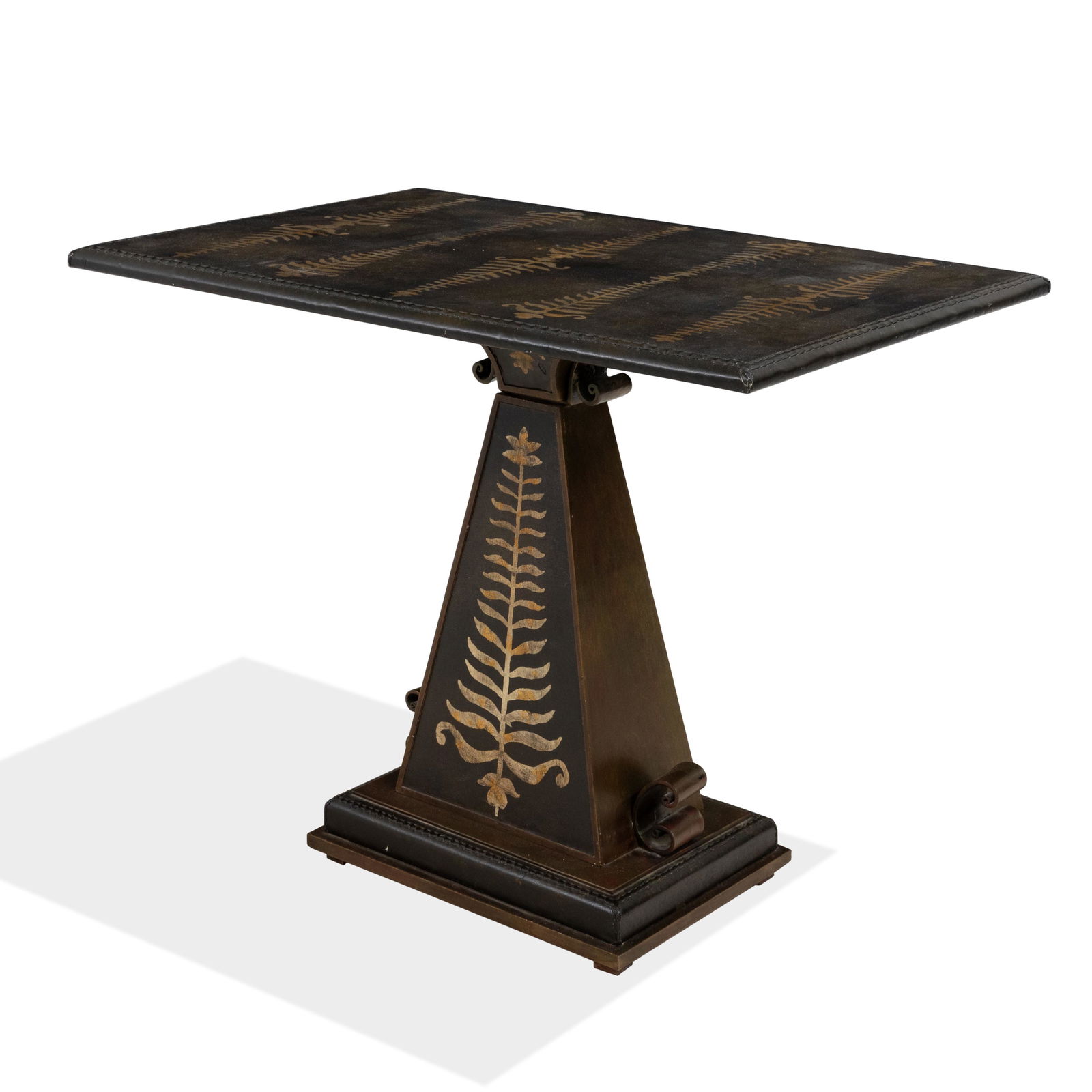 Gilt Decorated Leather Top  Table (1 of 2)