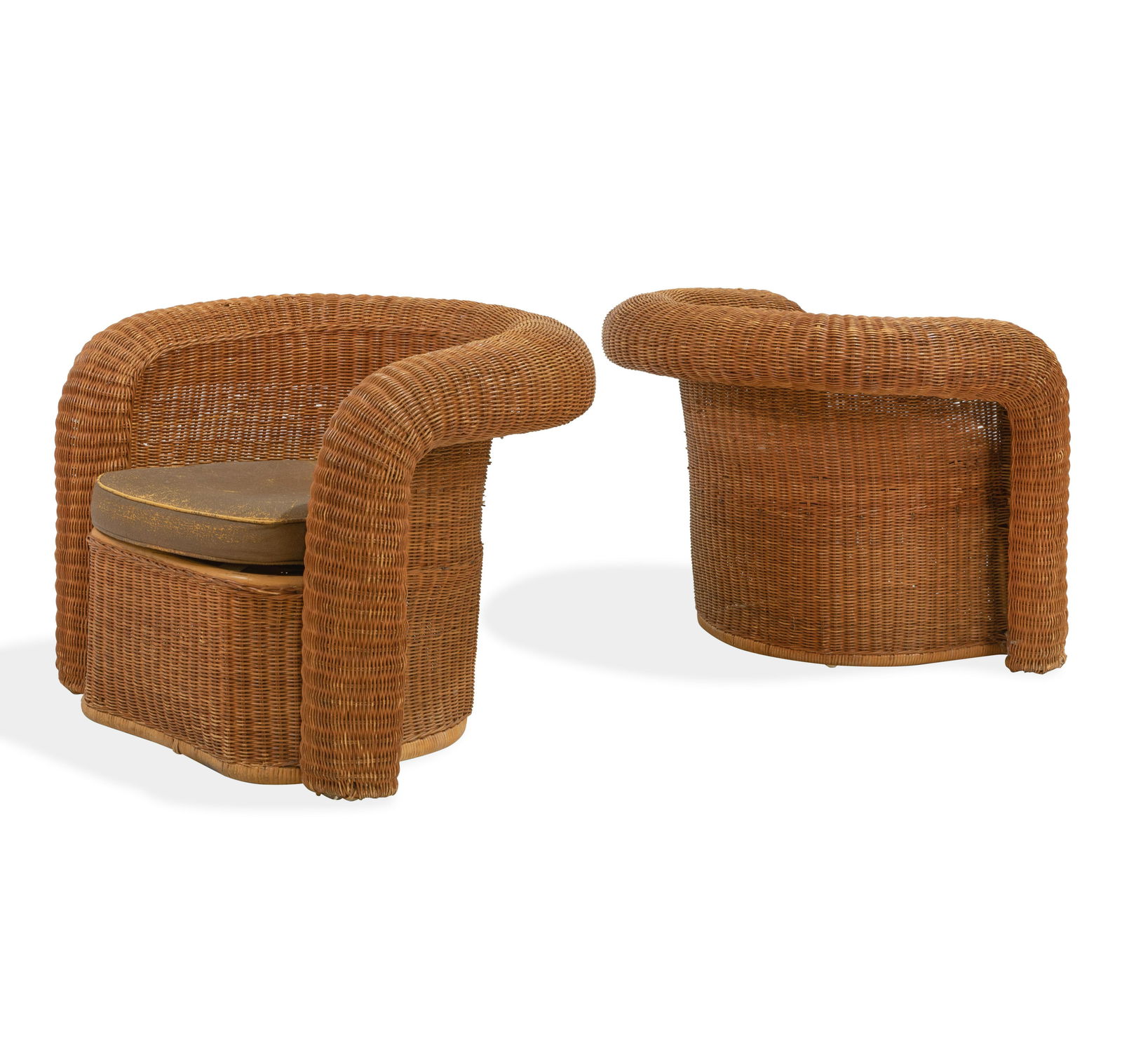 Sculpted Wicker Chairs - Pair (1 of 7)