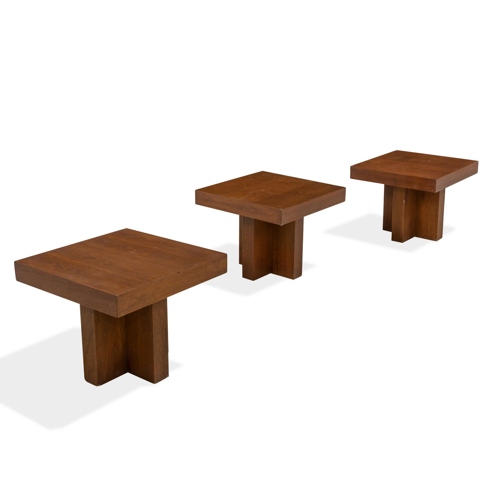 Milo Baughman - Walnut Cruciform Tables (1 of 3)