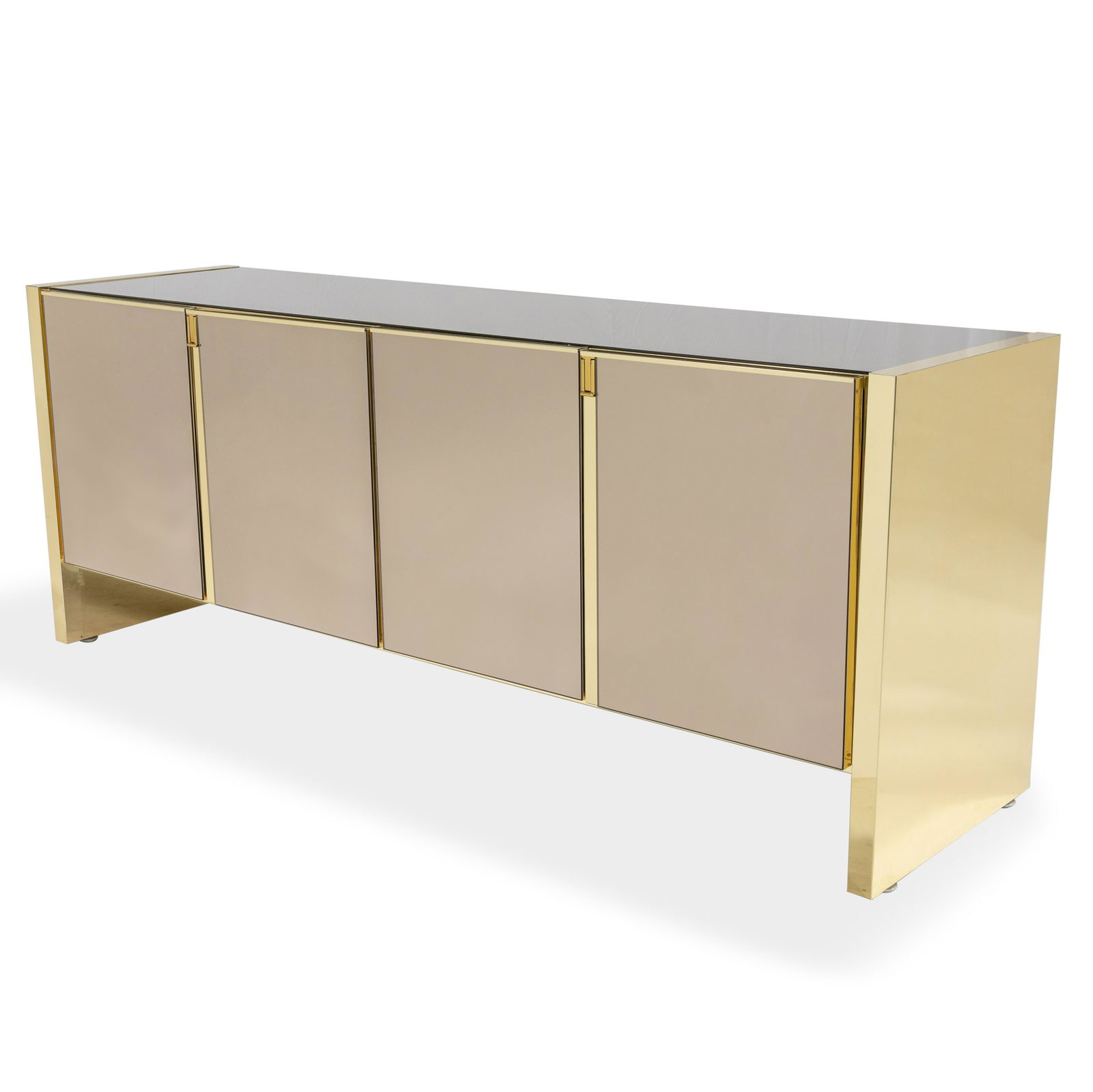 Ello - Smoked Glass and Brass Credenza (1 of 4)
