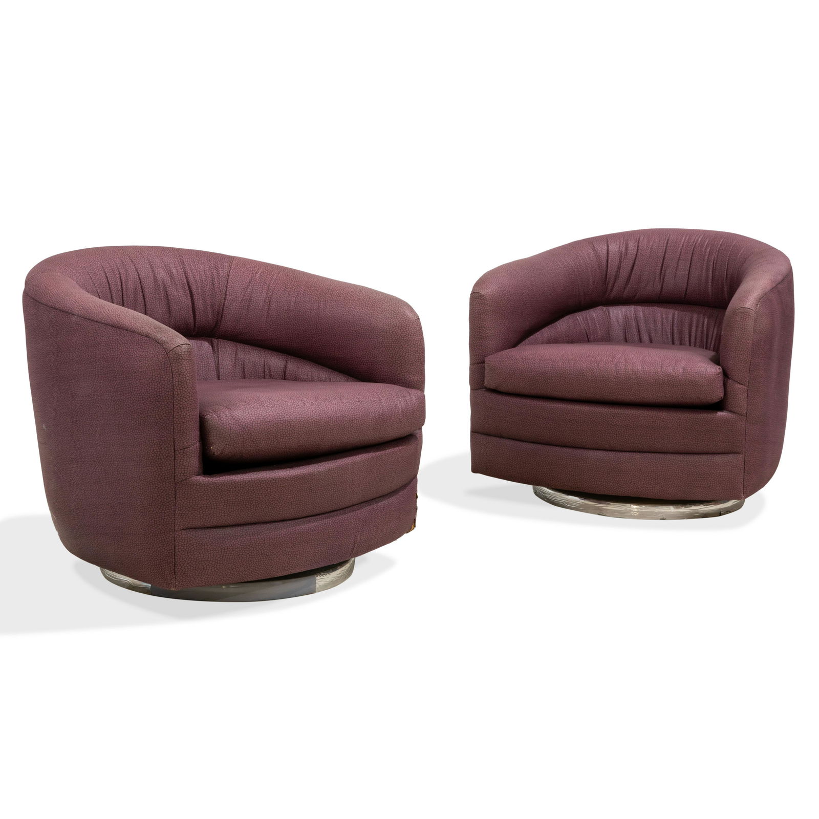 Milo Baughman - Tilt & Swivel Chairs: Description - Milo Baughman for Thayer Coggin swivel chairs. Dimensions - 25" x 29" x 32"
