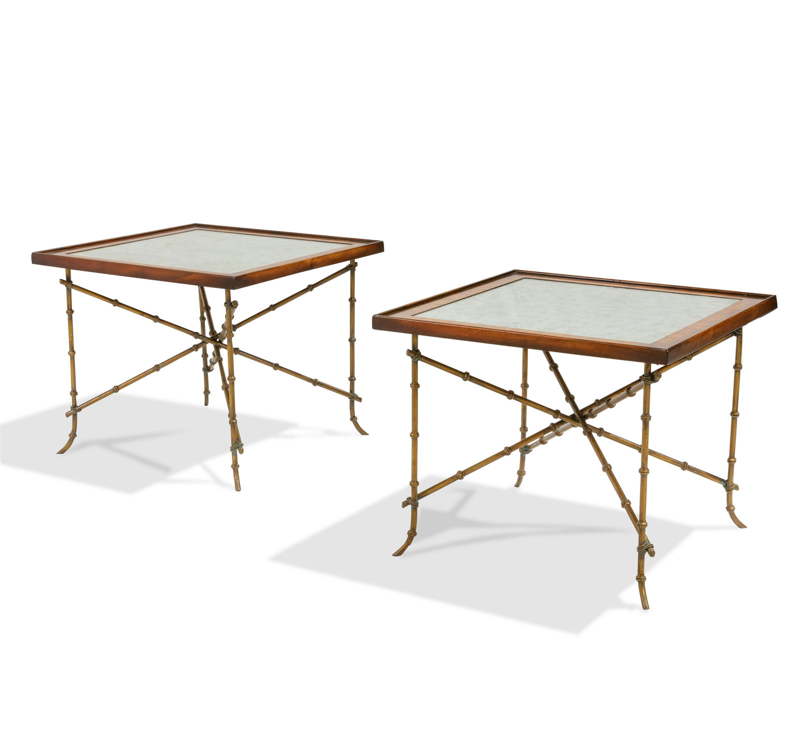 John Richard - Faux Bamboo Mirrored Tables (1 of 7)