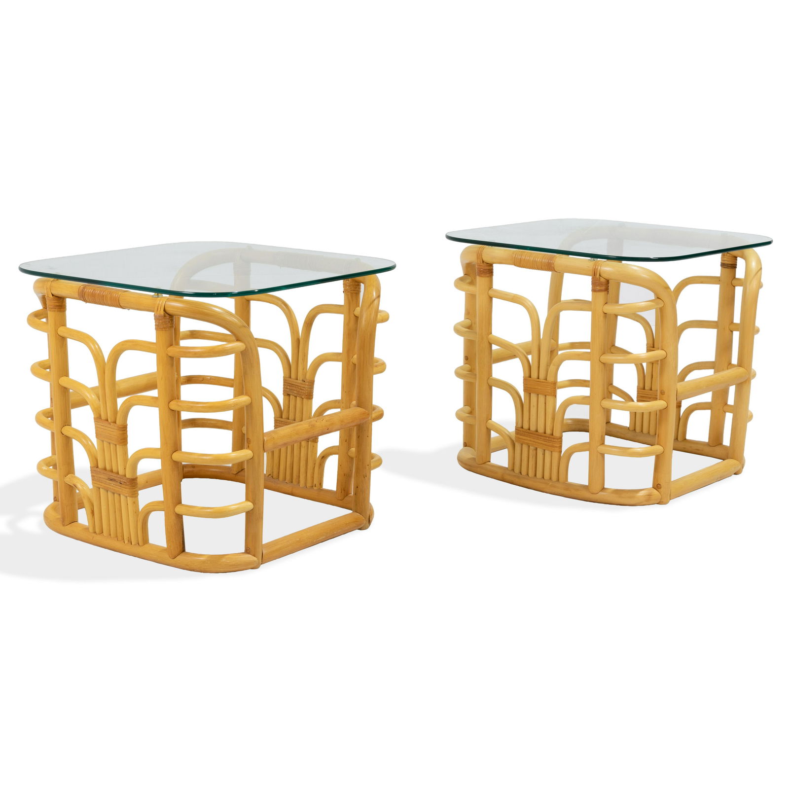 Bamboo Side Tables - Pair (1 of 2)