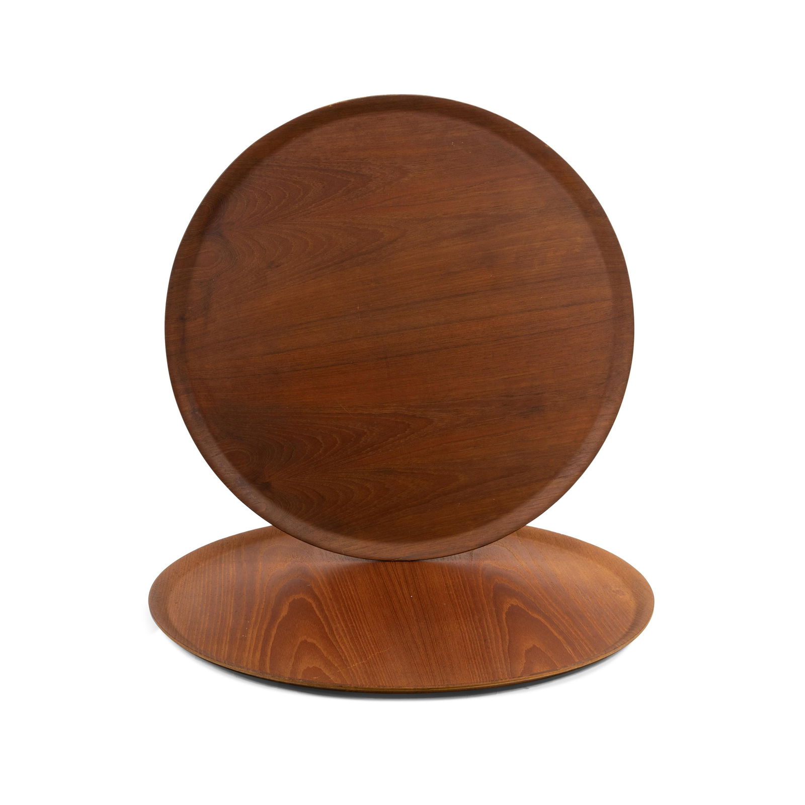 Round Teak Serving Trays (1 of 3)