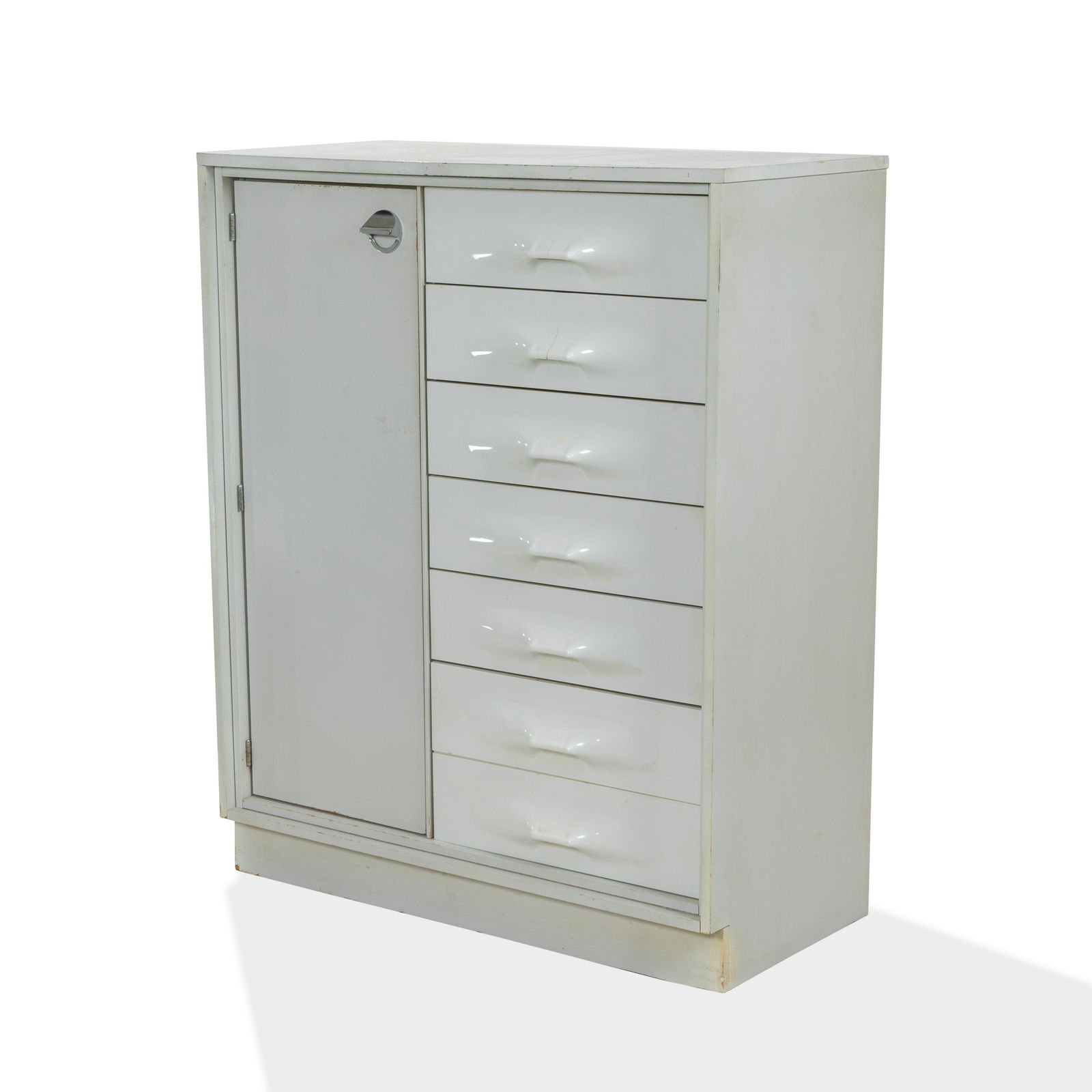 Raymond Loewy Style - Tall Dresser: Description - Raymond Loewy Style by Rougier of Canada, tall dresser, stenciled Canada on back. Dimensions - 46" x 38" x 18"