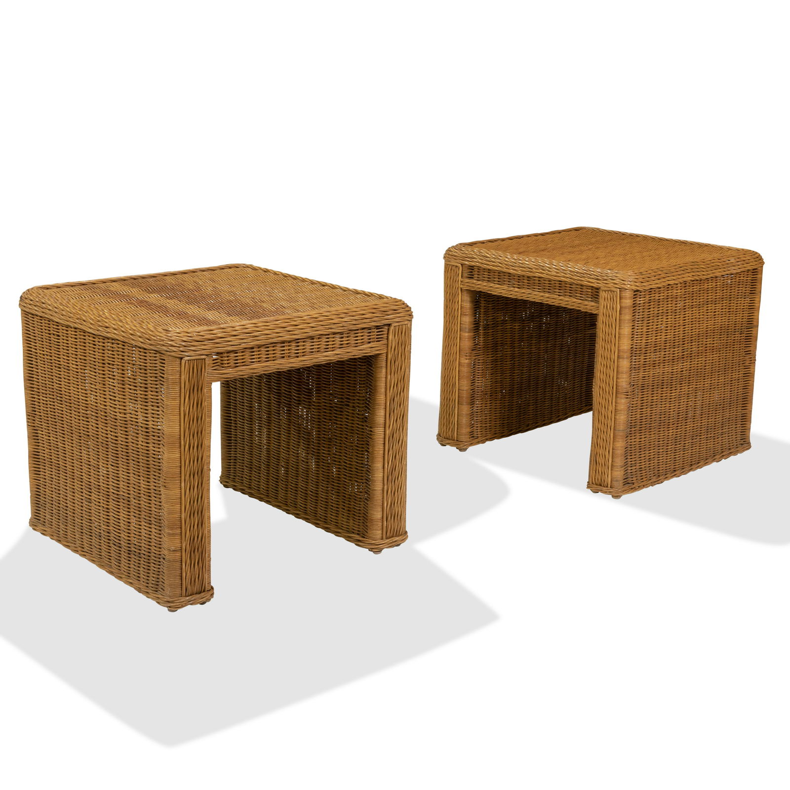 Wicker End Tables (1 of 2)