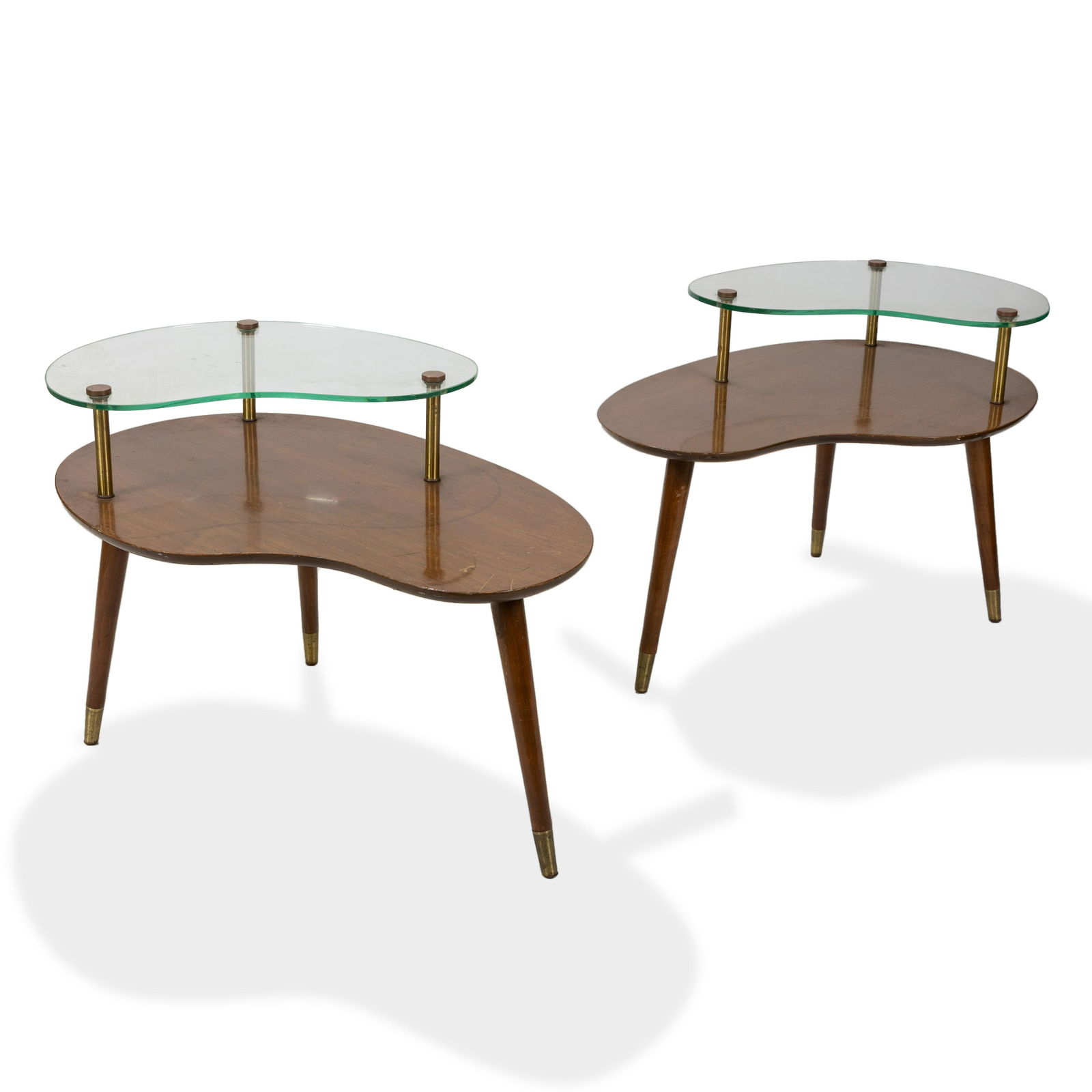 Kidney Form Glass Top Tables (1 of 3)