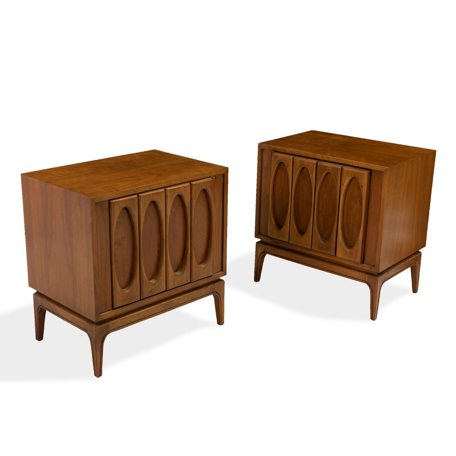 Mid Century Walnut Nightstands - Pair (1 of 3)