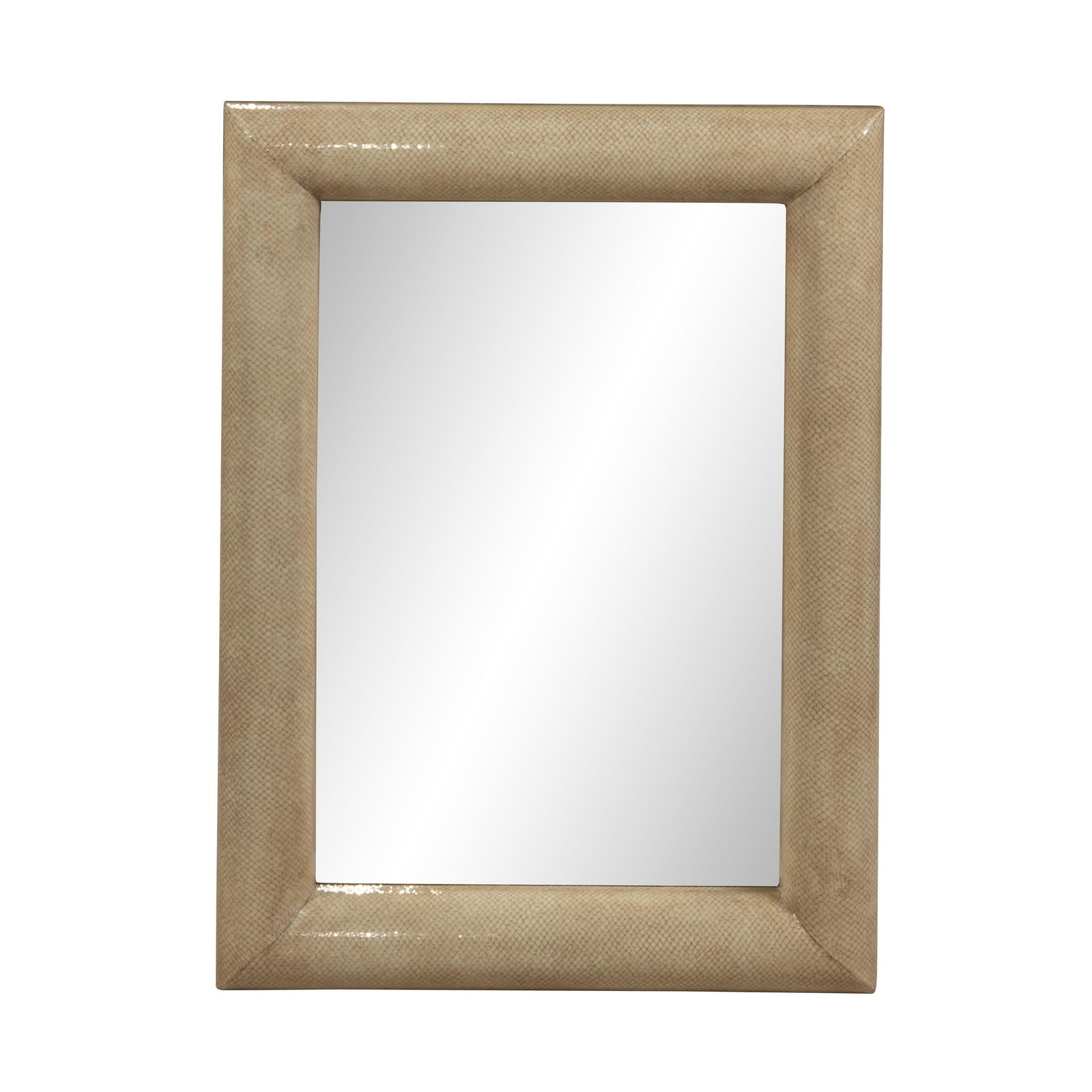 Karl Springer Style - Faux Snake Skin Mirror (1 of 3)