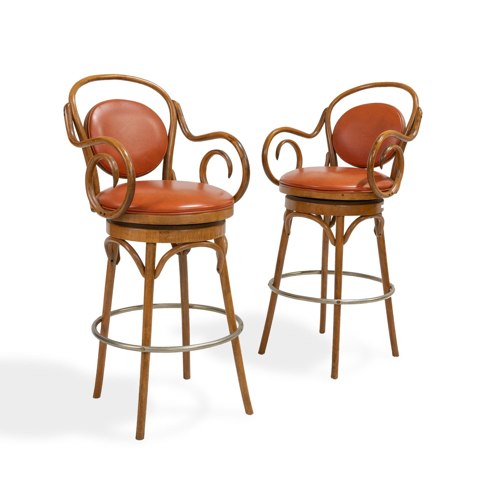 Thonet Style Bar Stools - Pair (1 of 2)