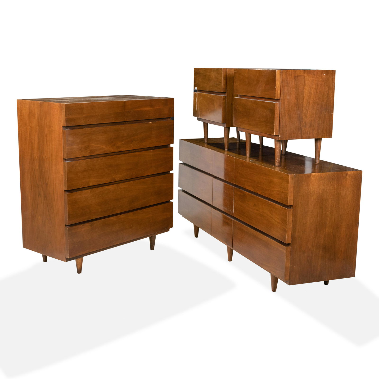 Mid Century Walnut Bedroom Set (1 of 3)