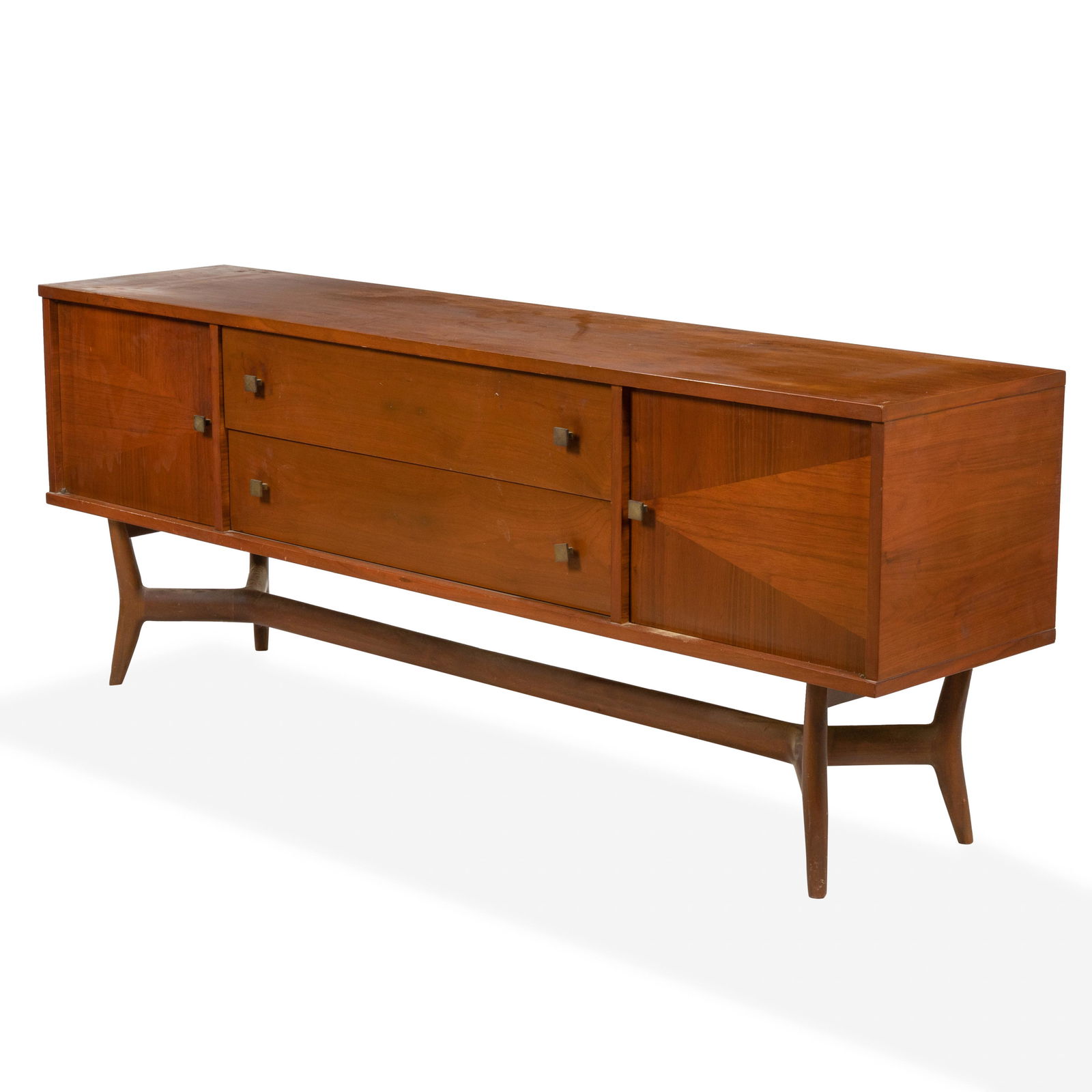 Sculpted Walnut Credenza (1 of 4)