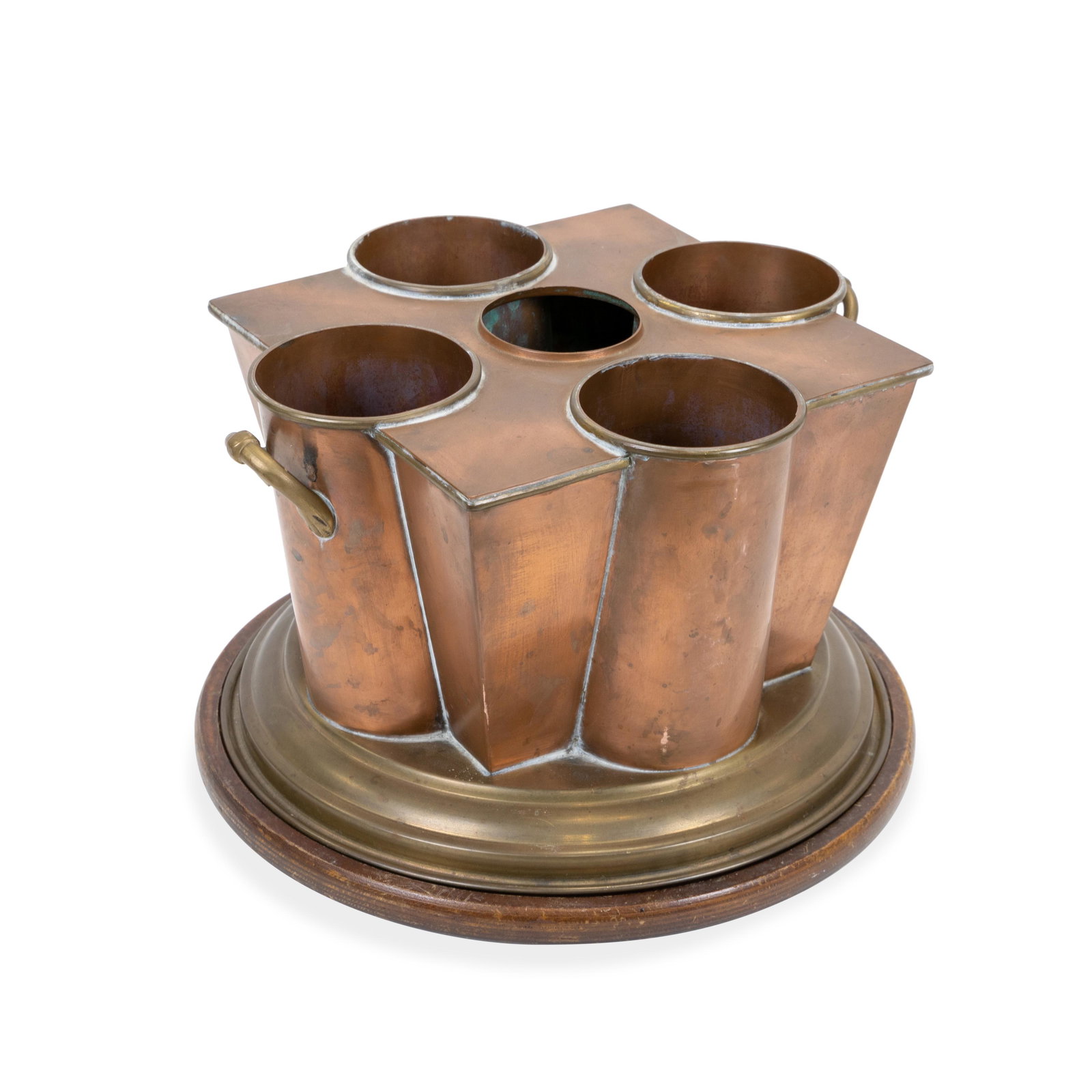 Copper & Brass Bottle Holder (1 of 2)