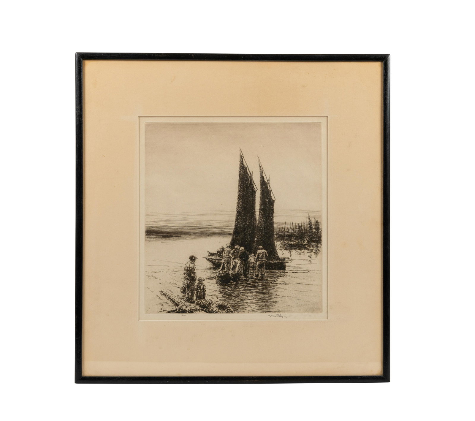 Kerr Eby - "Black Sails, Brittany" - Etching (1 of 5)