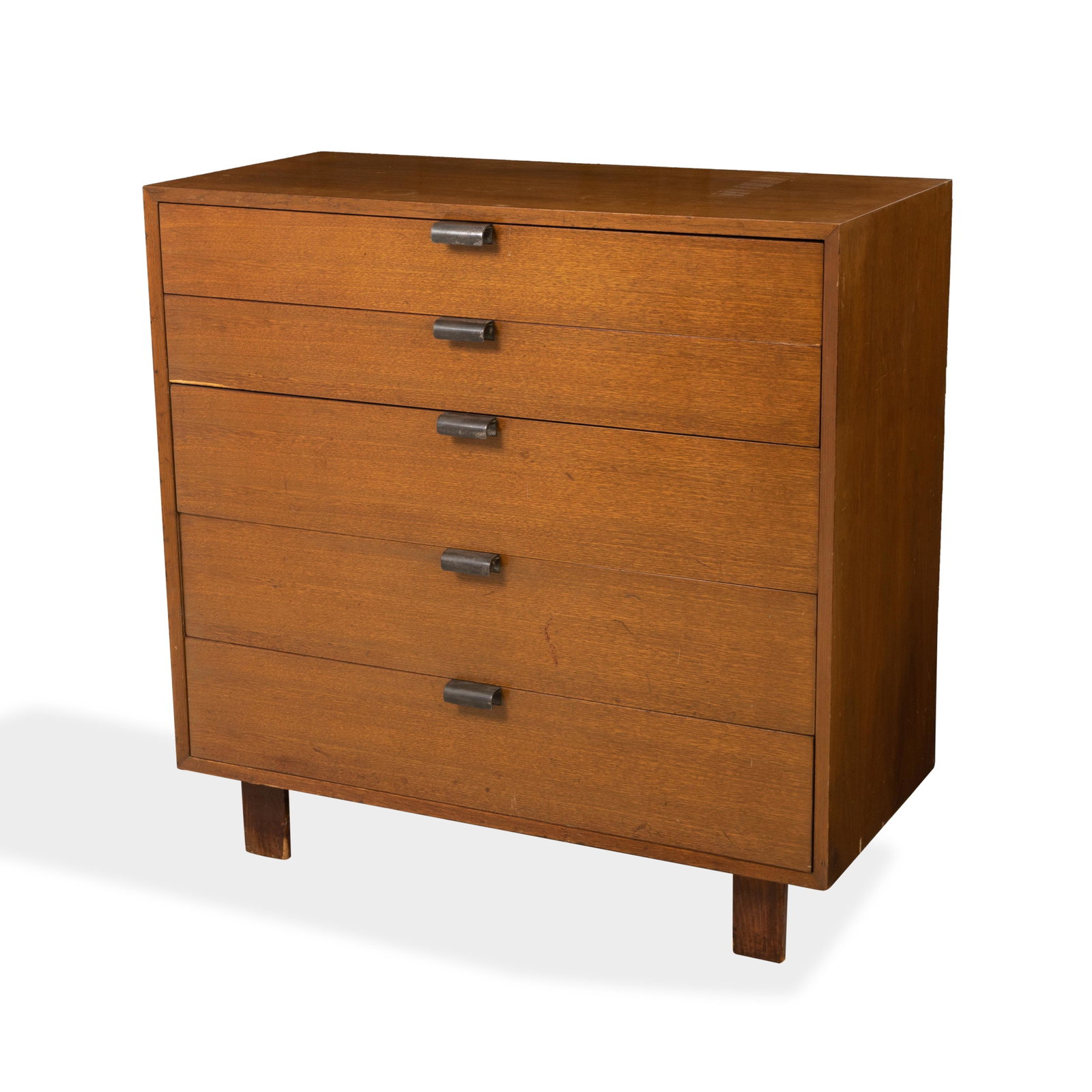 George Nelson - Herman Miller - Highboy Dresser: Description - George Nelson Herman Miller highboy dresser, signed. Dimensions- 32" x 56" x 20"