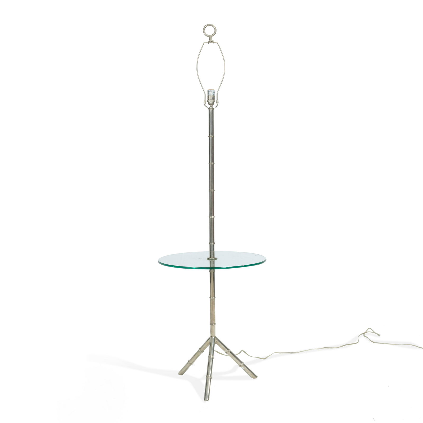 Faux Bamboo Chrome Floor Lamp (1 of 3)