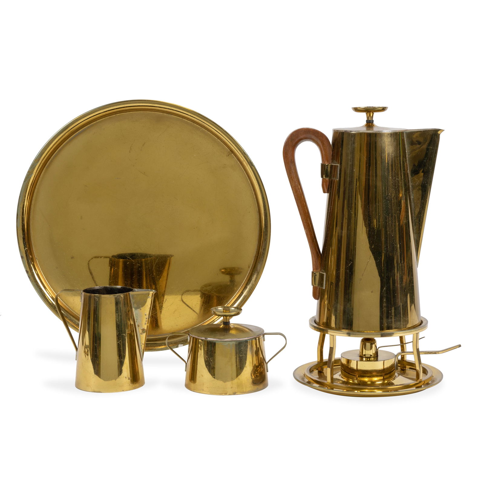 Parzinger for Dorlyn Silversmiths - Brass Tea Set (1 of 6)