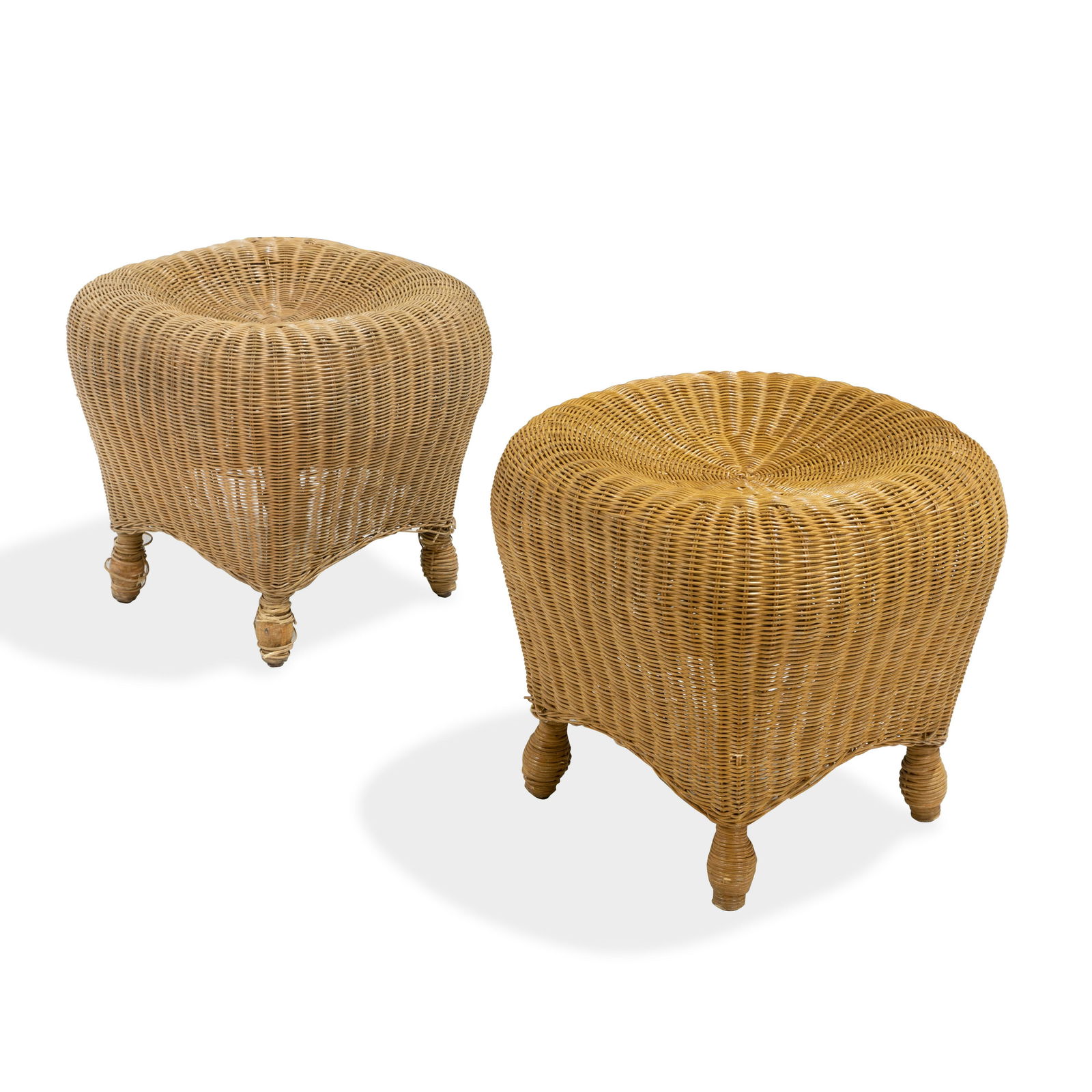 Wicker Stools - Pair (1 of 3)