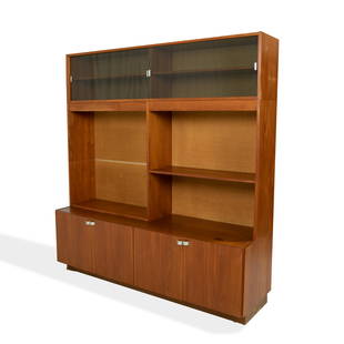 Feldballes Møbelfabrik Teak Bookcase: Description - A Danish Teak bookcase by Feldballes Møbelfabrik (FM). Dimensions - 73" x 69" x 20"