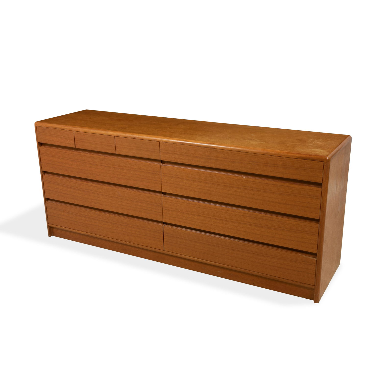 Danish Teak Dresser: Description - Danish teak dresser. Dimensions - 29" x 69" x 18"