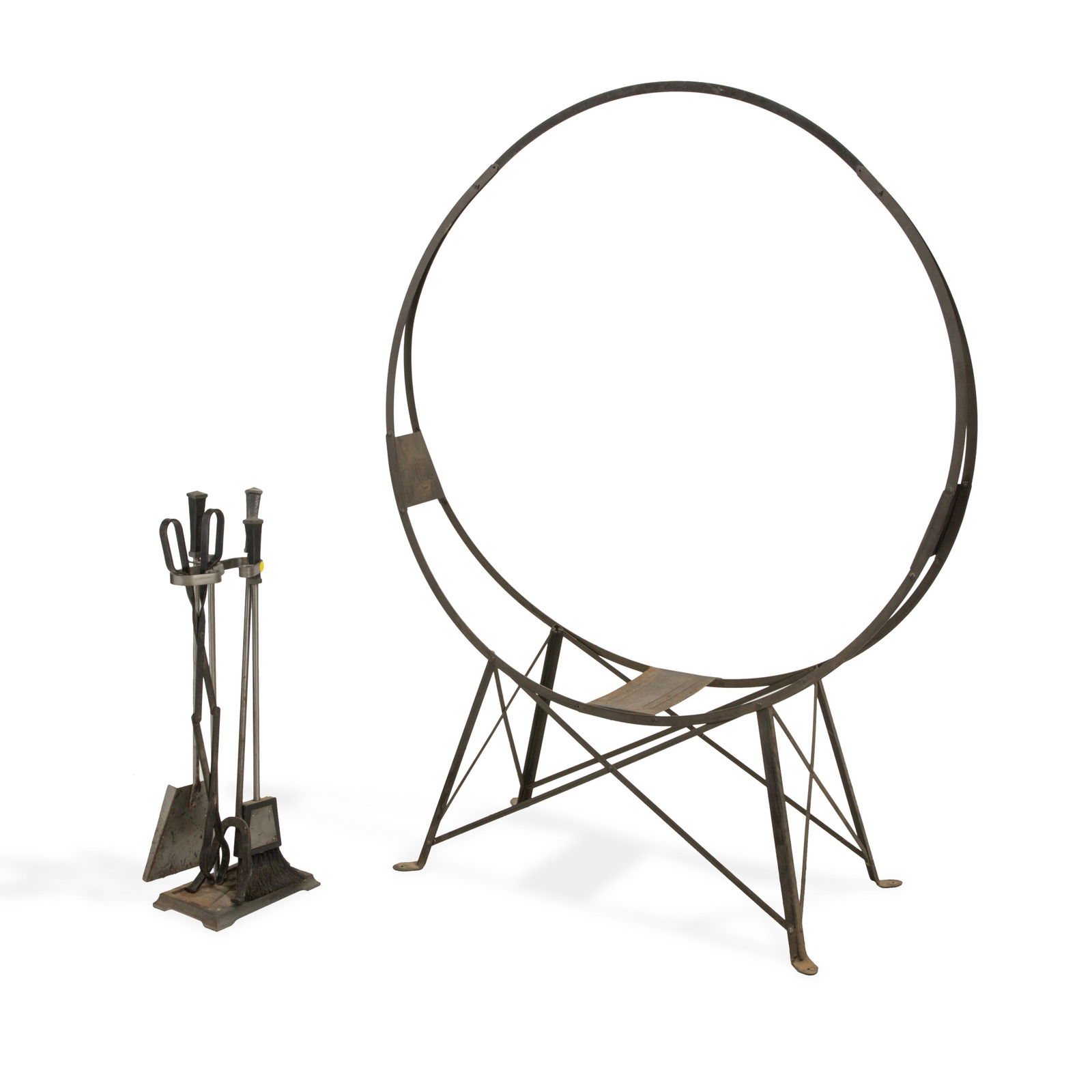 Mid Century Log Holder and Fireplace Tools (1 of 3)