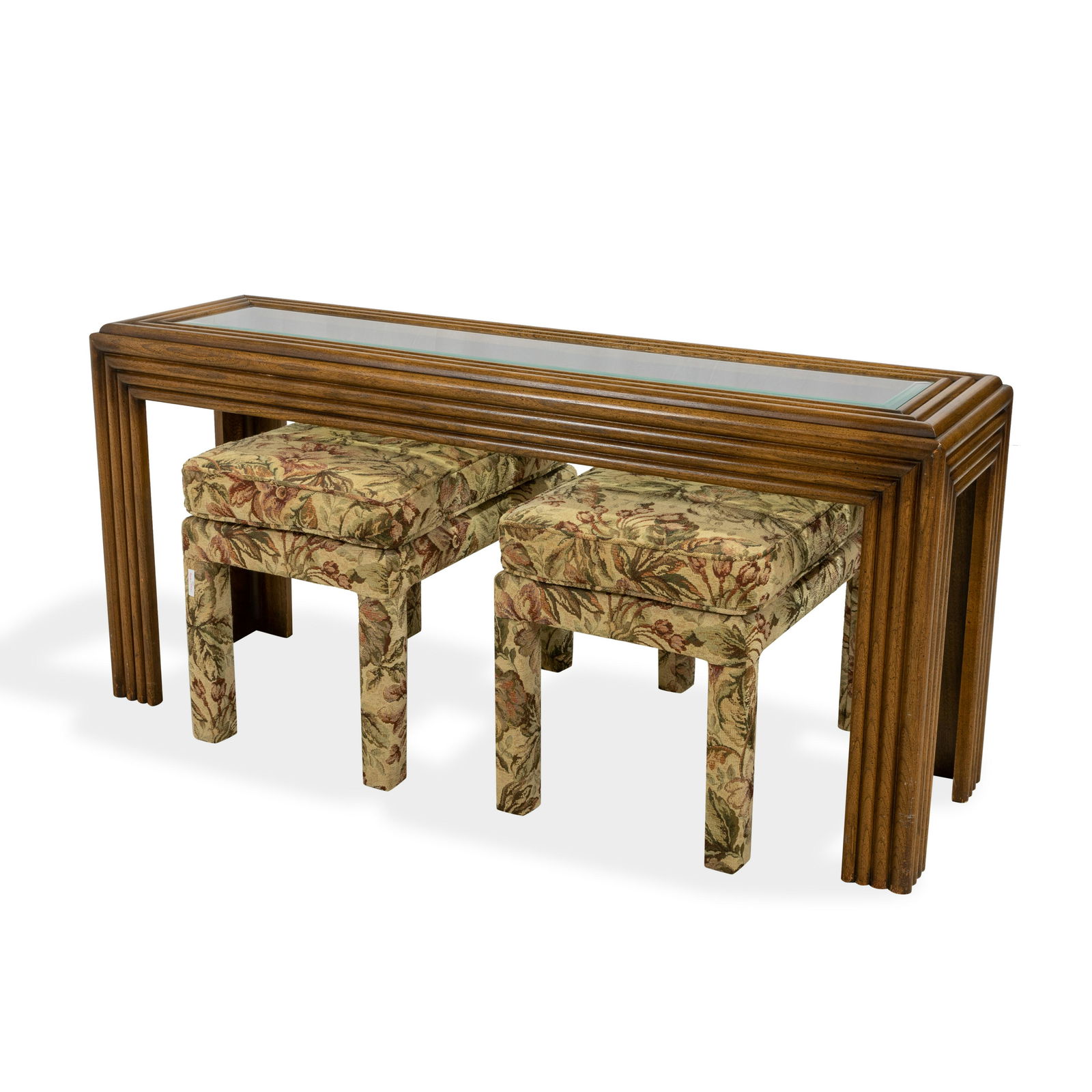 Bamboo Style Console and Stools (1 of 2)