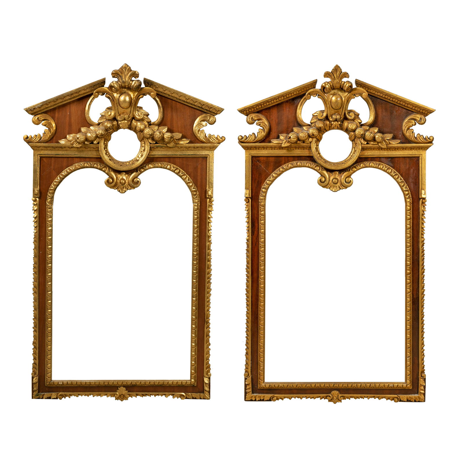 Ornate Gold Leaf and Mahogany Frames - Pair (1 of 8)