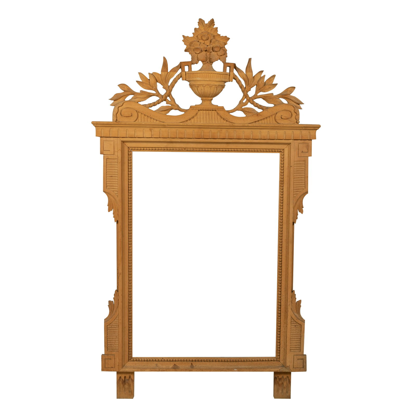 Unfinished Carved Wood Urn Top Frame (1 of 4)
