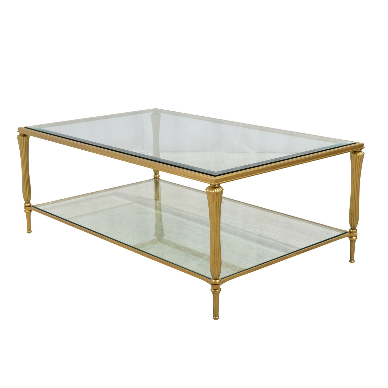 Gilt Metal 2 Tier Coffee Table (1 of 3)