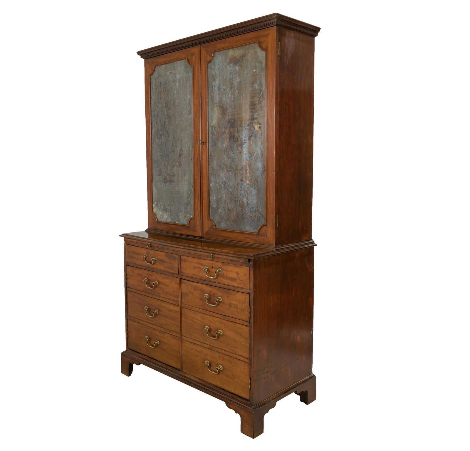 English Mahogany Stepback Cupboard (1 of 8)