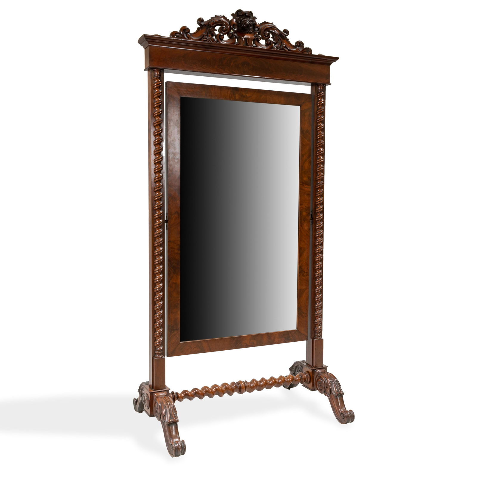 Victorian Mahogany Cheval Mirror (1 of 7)