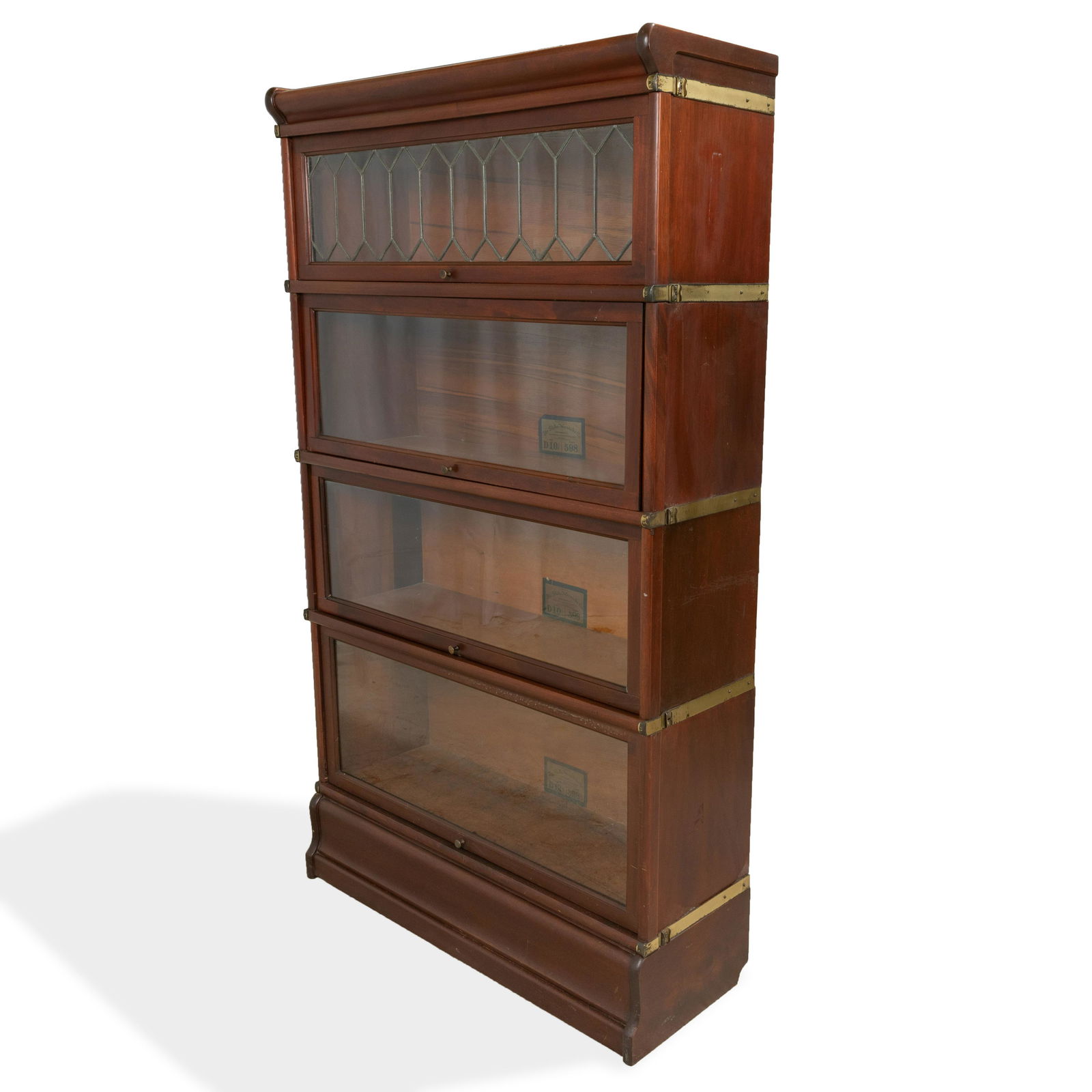 Globe Wernicke 4 Stack Mahogany Bookcase (1 of 3)