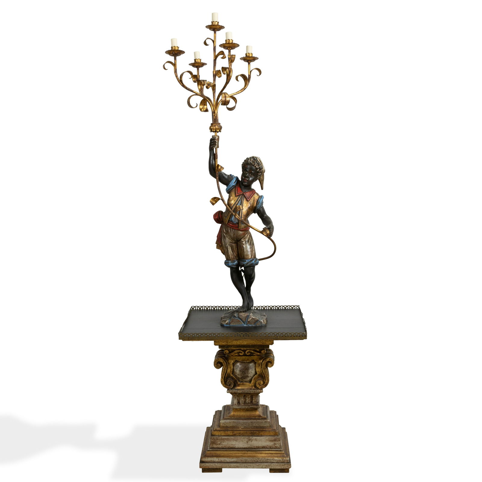 Blackamoor Giltwood and Iron Candelabra (1 of 5)