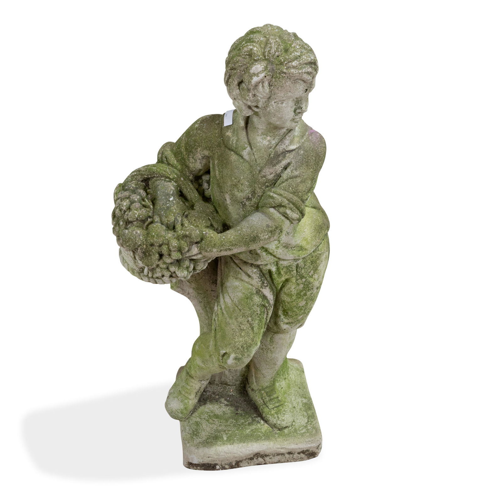 Cement Boy with Basket (1 of 3)