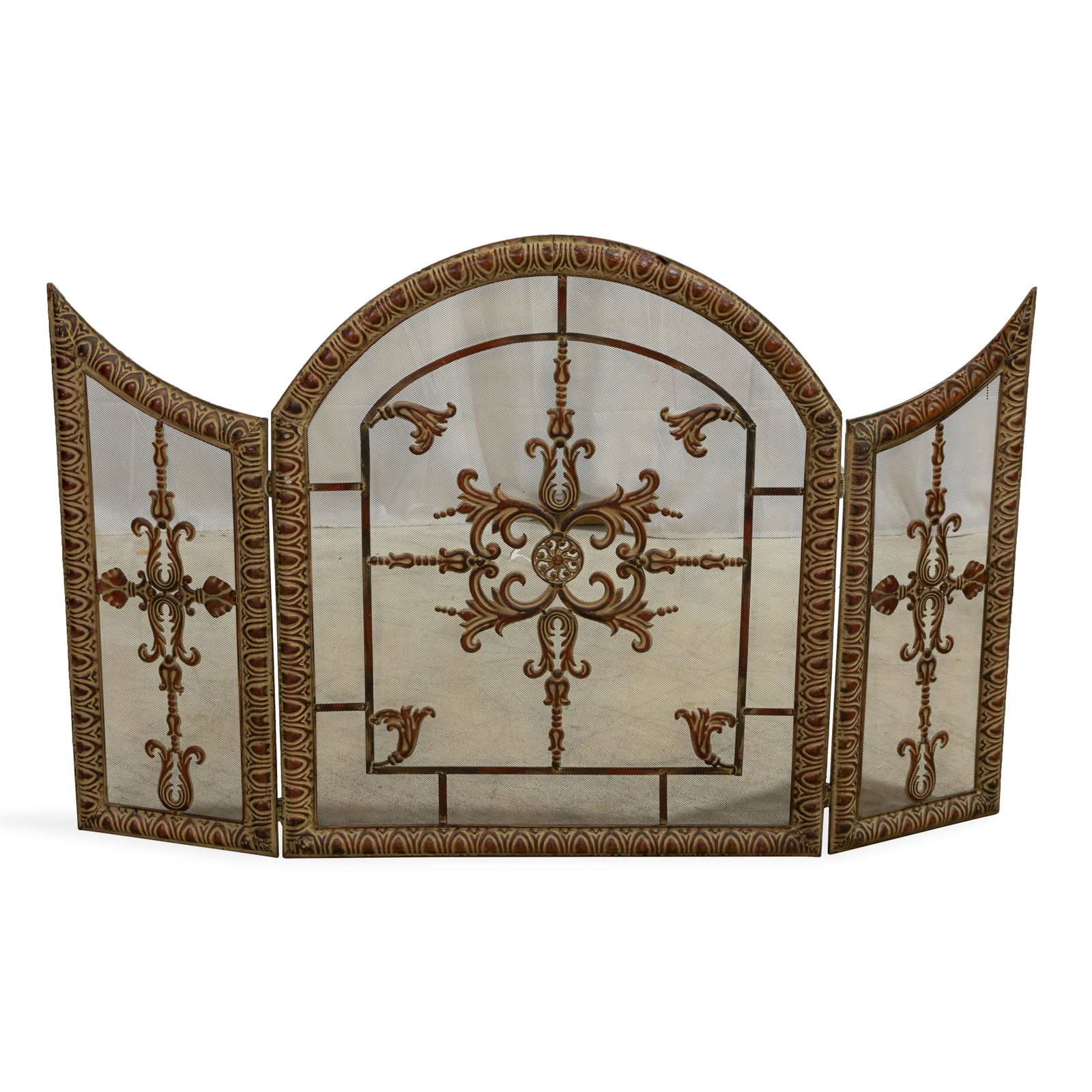 Gothic Style 3 Section Fire Screen (1 of 3)