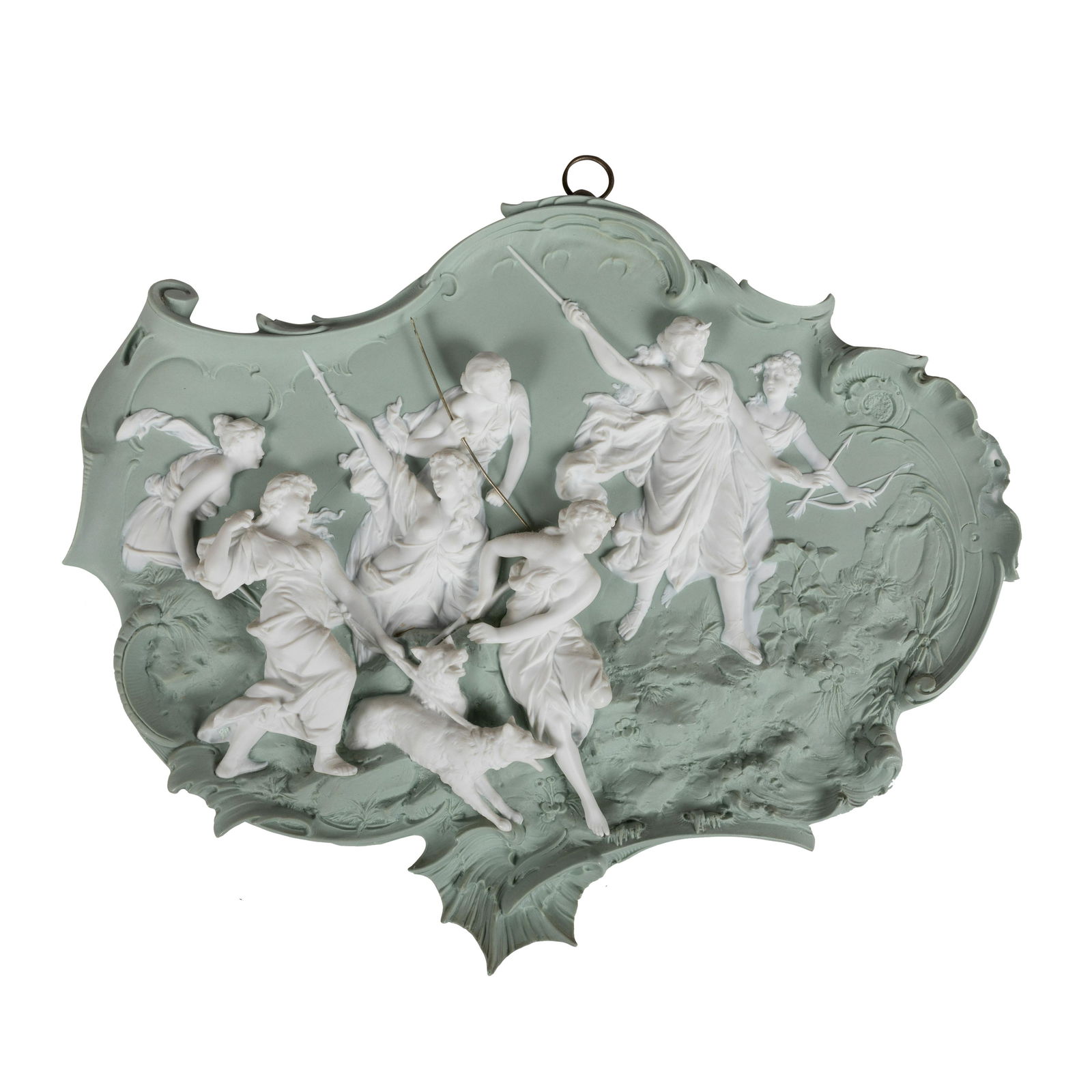 Volkstedt - German Jasperware Plaque (1 of 4)