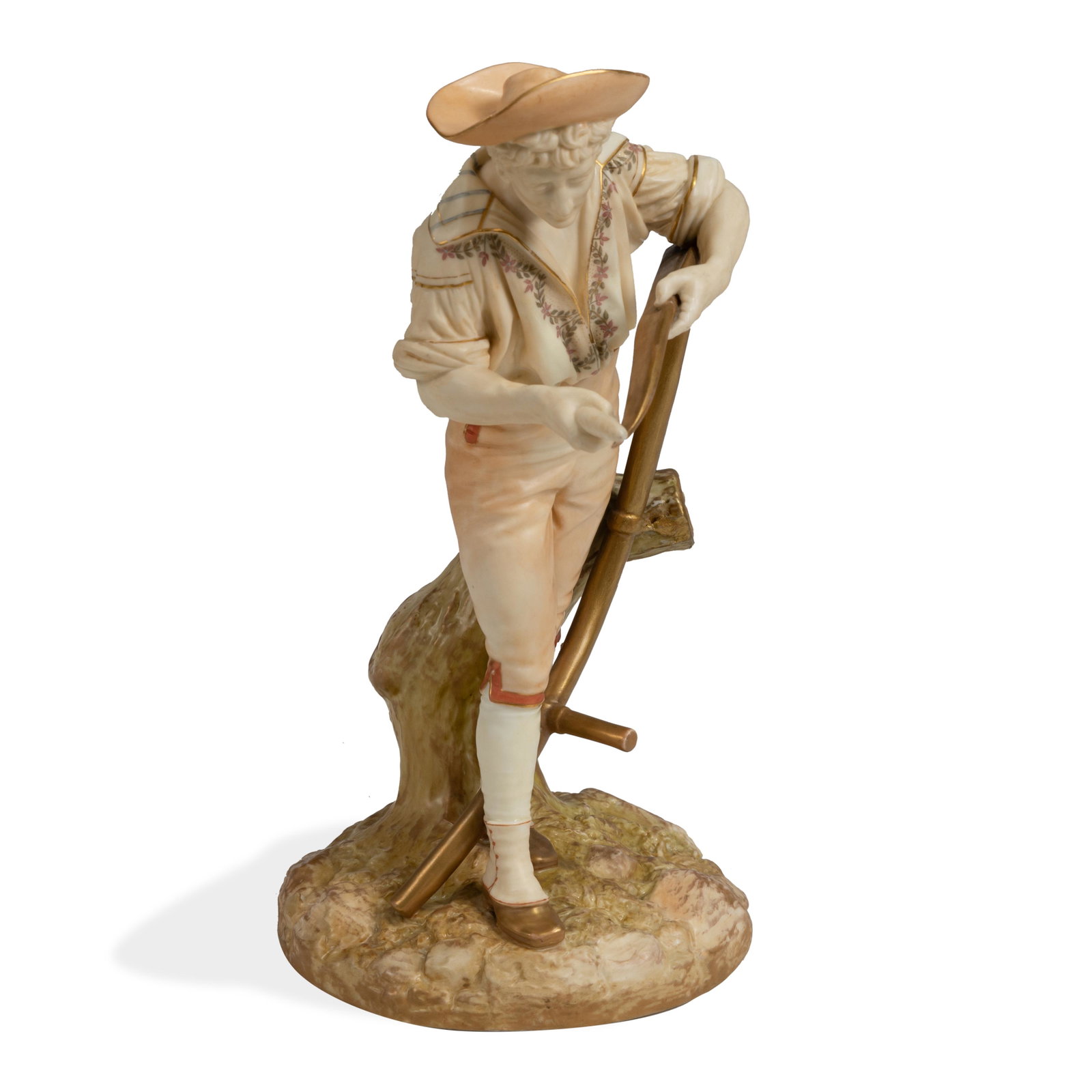 Royal Worcester - Man Sharpening Scythe: Description - Signed Hadley Royal Worcester #1293 man sharpening scythe. Dimensions - 11.5" tall