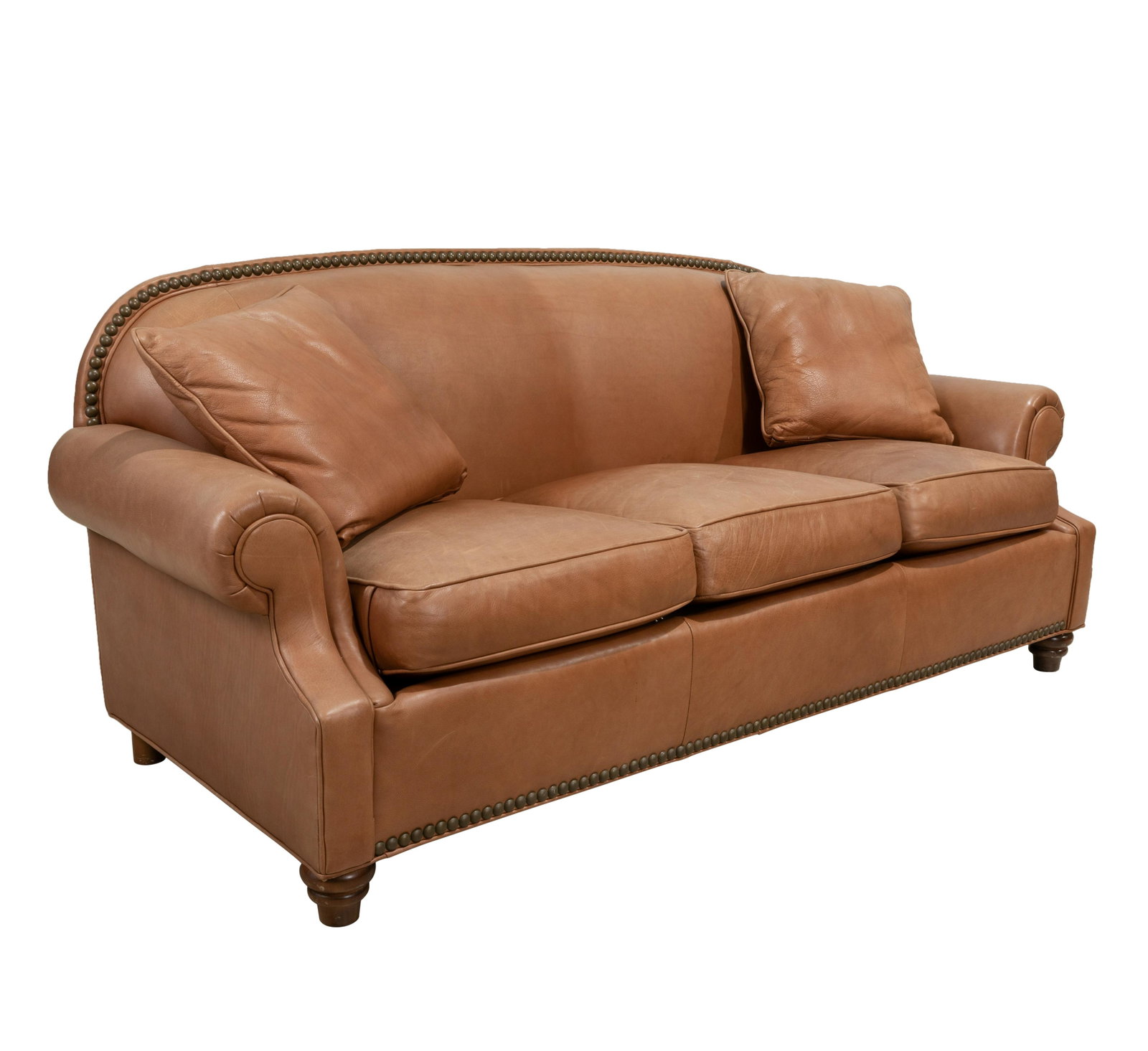 Leather Sofa: Description - Leather sofa. Dimensions - 34" x 82" x 34"