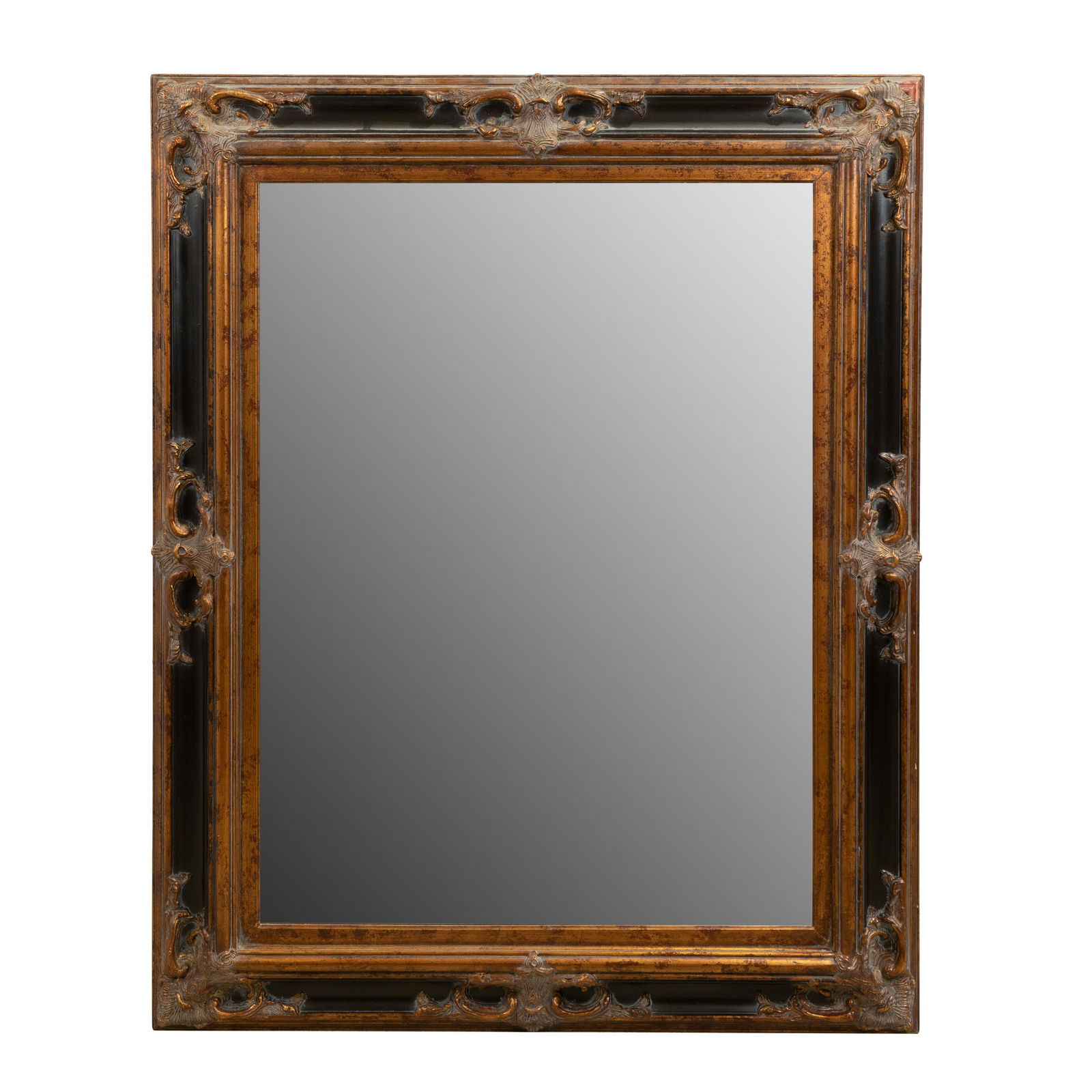 Ebony and Gold Leaf Victorian Style Mirror (1 of 2)
