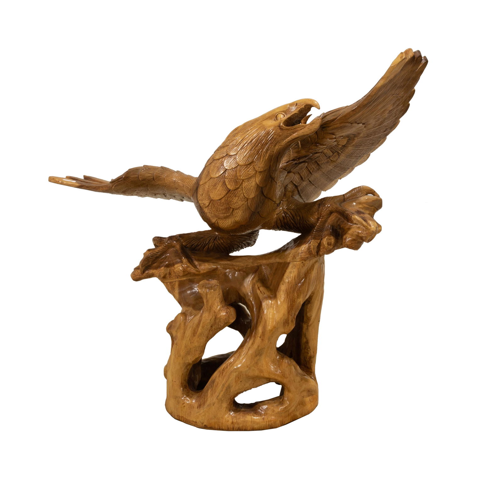 Large Carved Wooden Eagle (1 of 3)