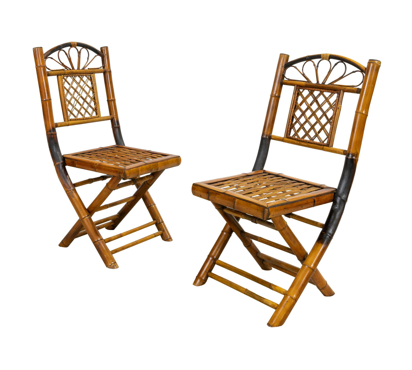 Bamboo Folding Chairs - Pair (1 of 2)