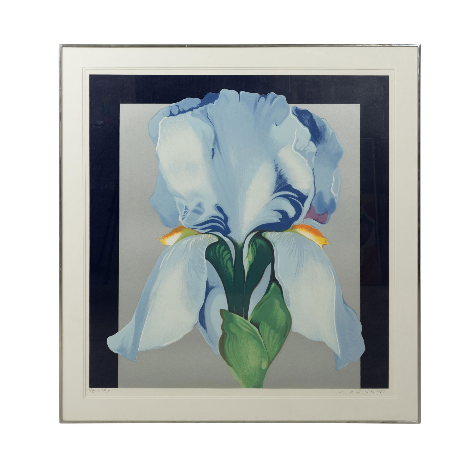 Lowell Blair Nesbitt - "Blue Iris" Serigraph (1 of 4)