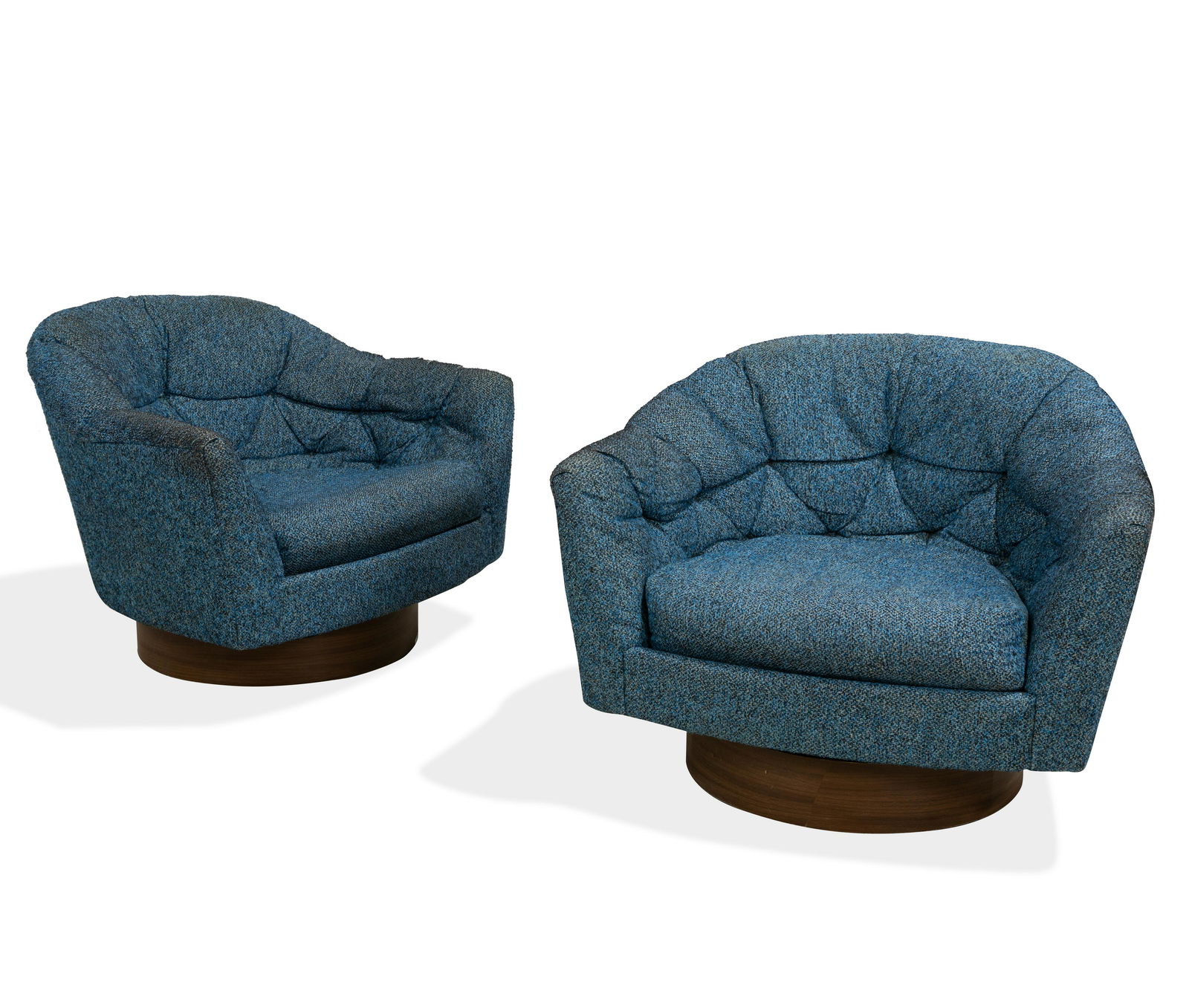 Milo Baughman Style Swivel Chairs (1 of 4)