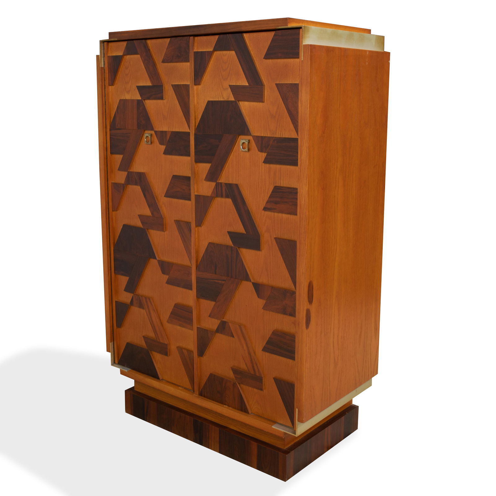 Brutalist Mixed Wood Chifferobe (1 of 6)