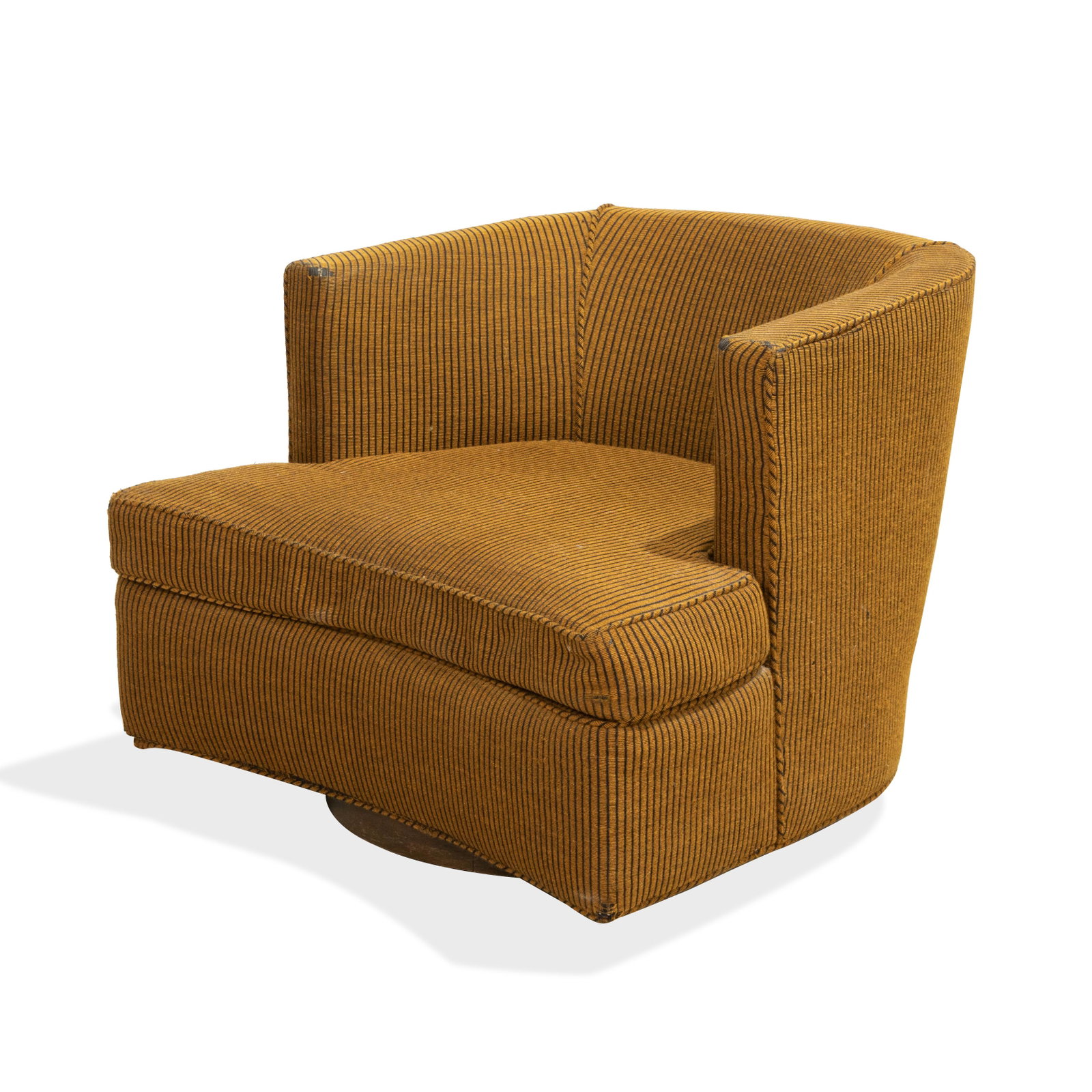 Milo Baughman Style - Swivel Chair: Description - Milo Baughman style swivel chair. Dimensions - 24" x 31" x 31"