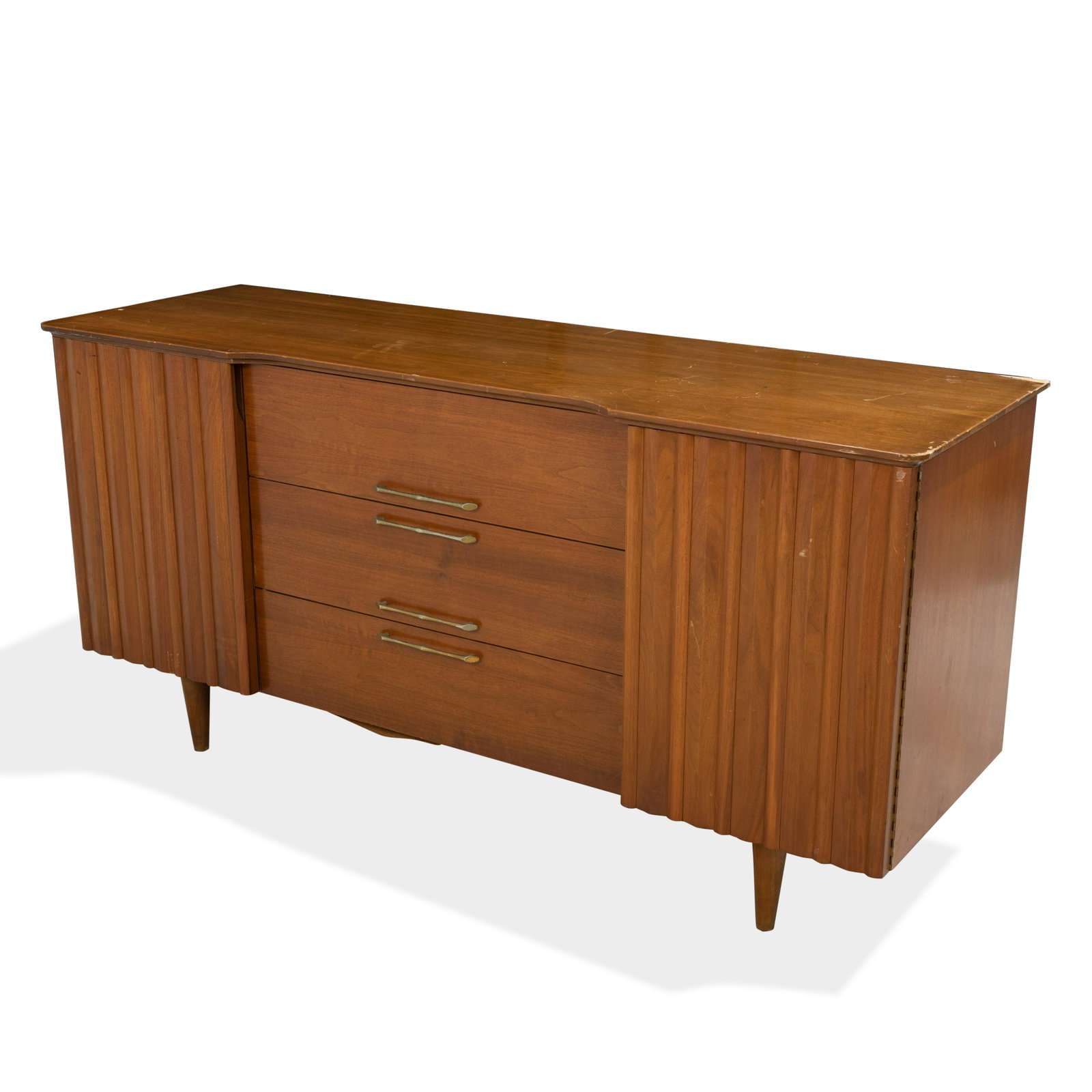 Walnut Credenza: Description -Walnut credenza. Dimensions - 30.5' x 62" x 20"